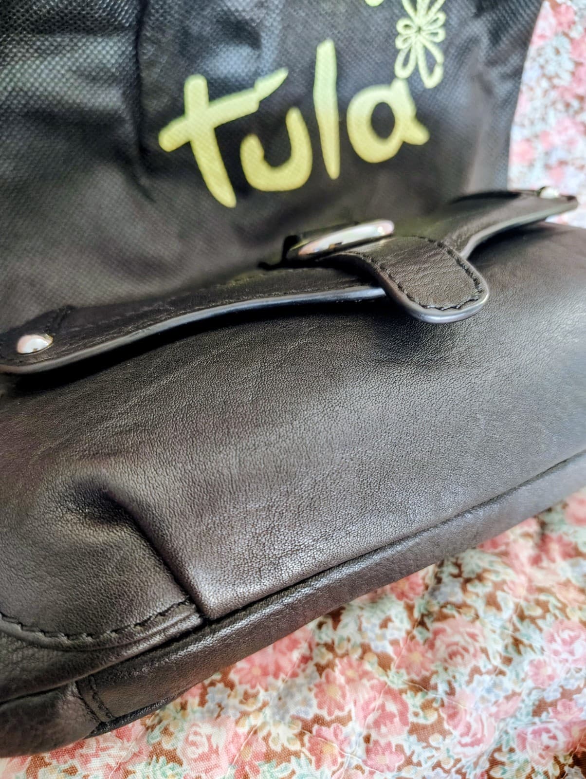 Tula 2020 black leather handbag, NWT And Dust Bag - Thumbnail 10