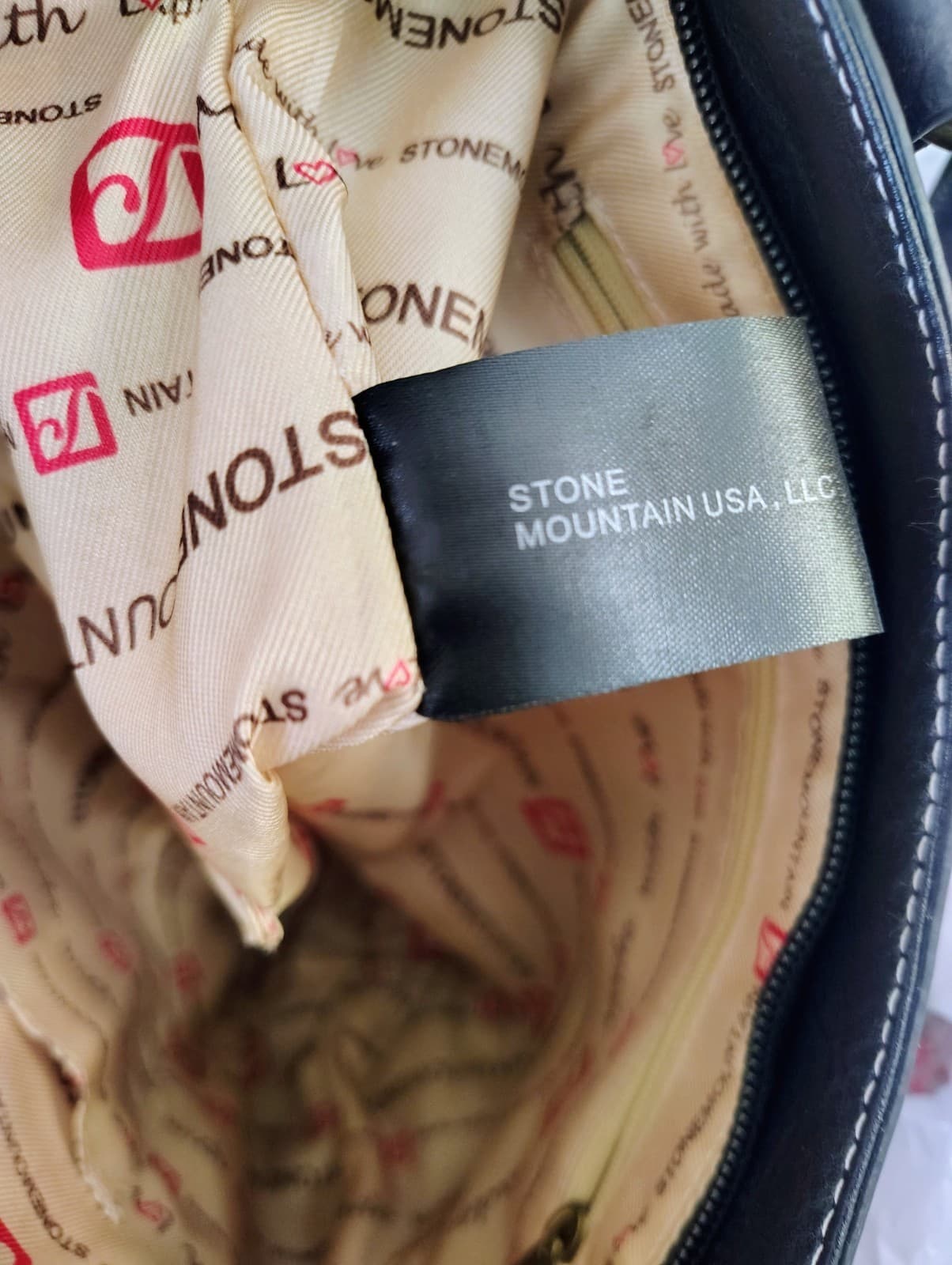 NWOT Stone Mountain Black Faux Leather Bag - Thumbnail 12
