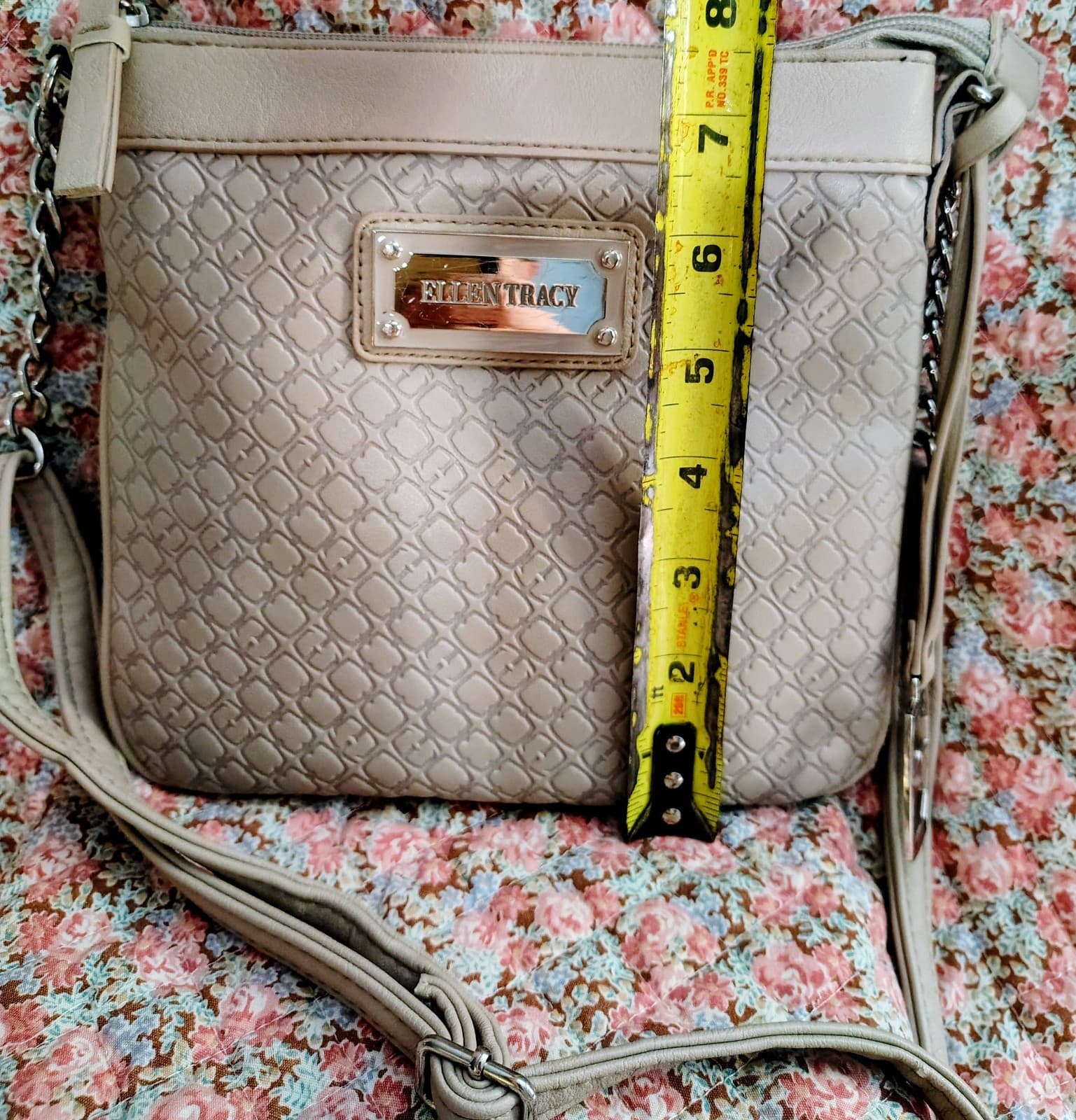 Ellen Tracy Crossbody Shoulder Bag Silver Hardware - Thumbnail 18