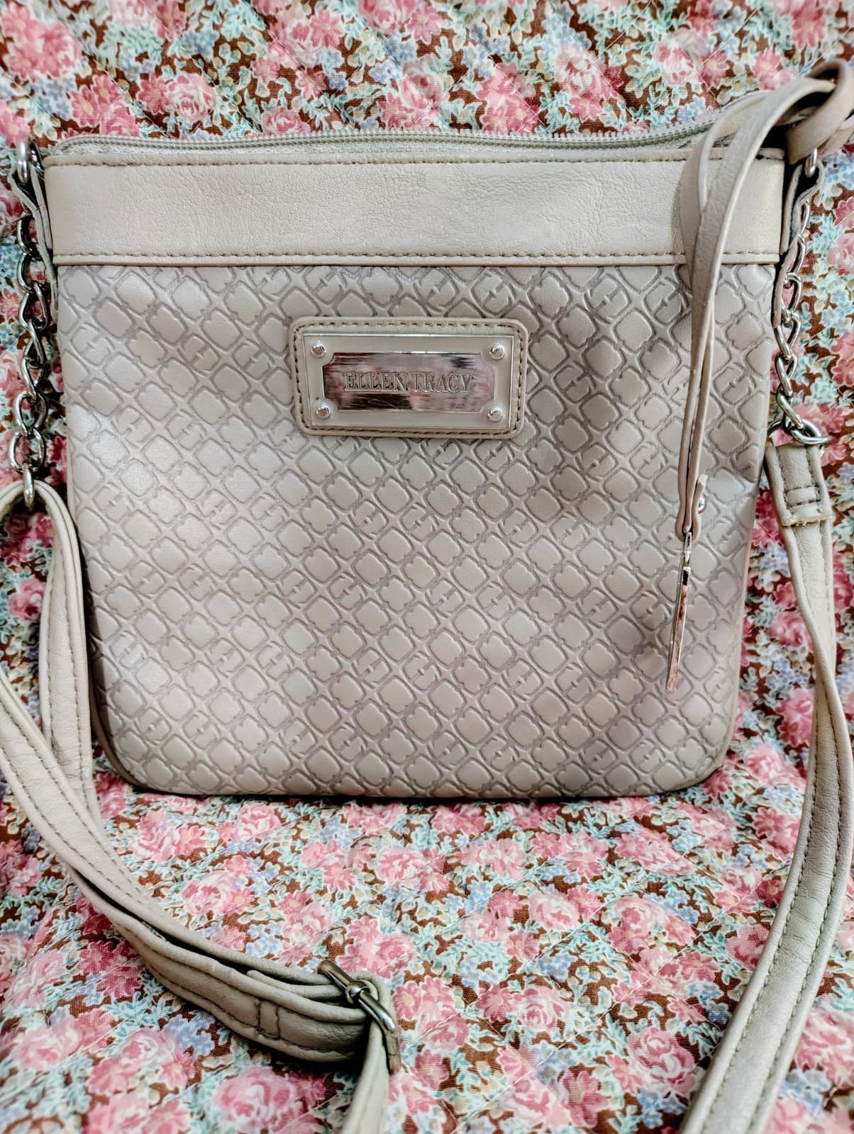 Ellen Tracy Crossbody Shoulder Bag Silver Hardware - Thumbnail 6