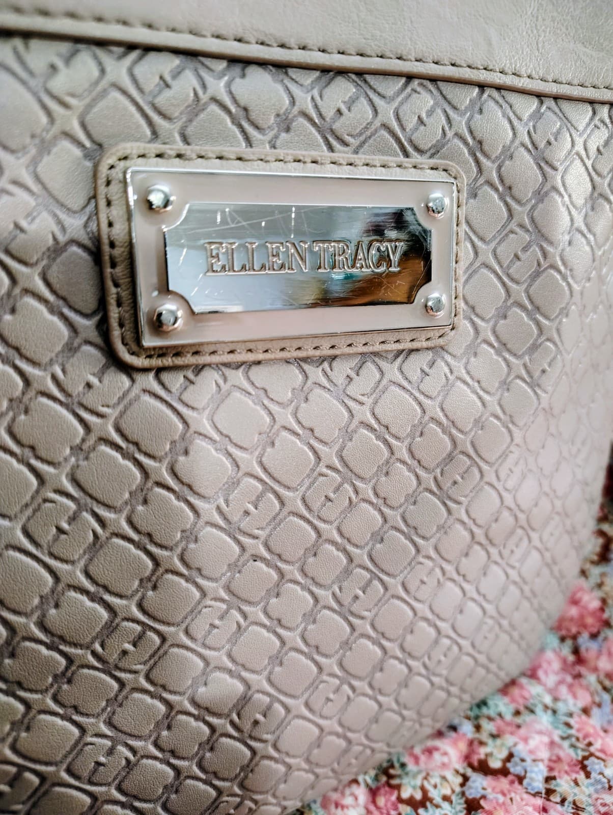 Ellen Tracy Crossbody Shoulder Bag Silver Hardware - Thumbnail 3