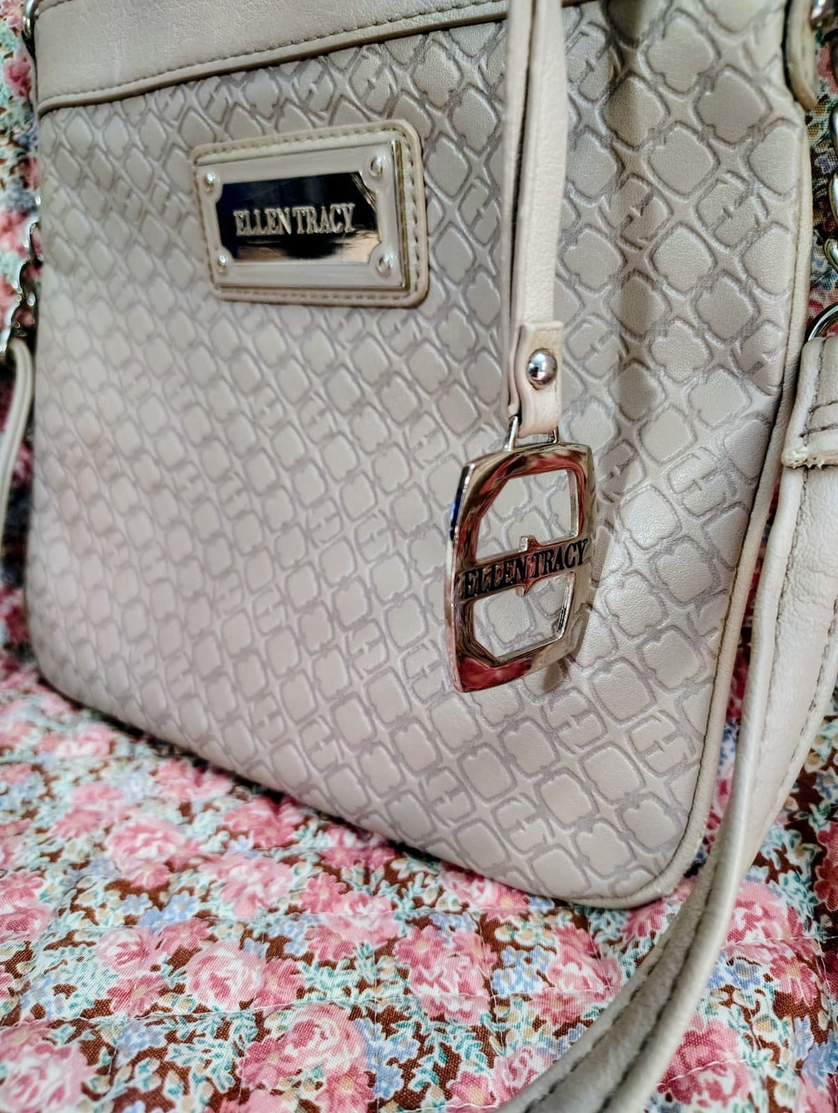 Ellen Tracy Crossbody Shoulder Bag Silver Hardware - Thumbnail 5