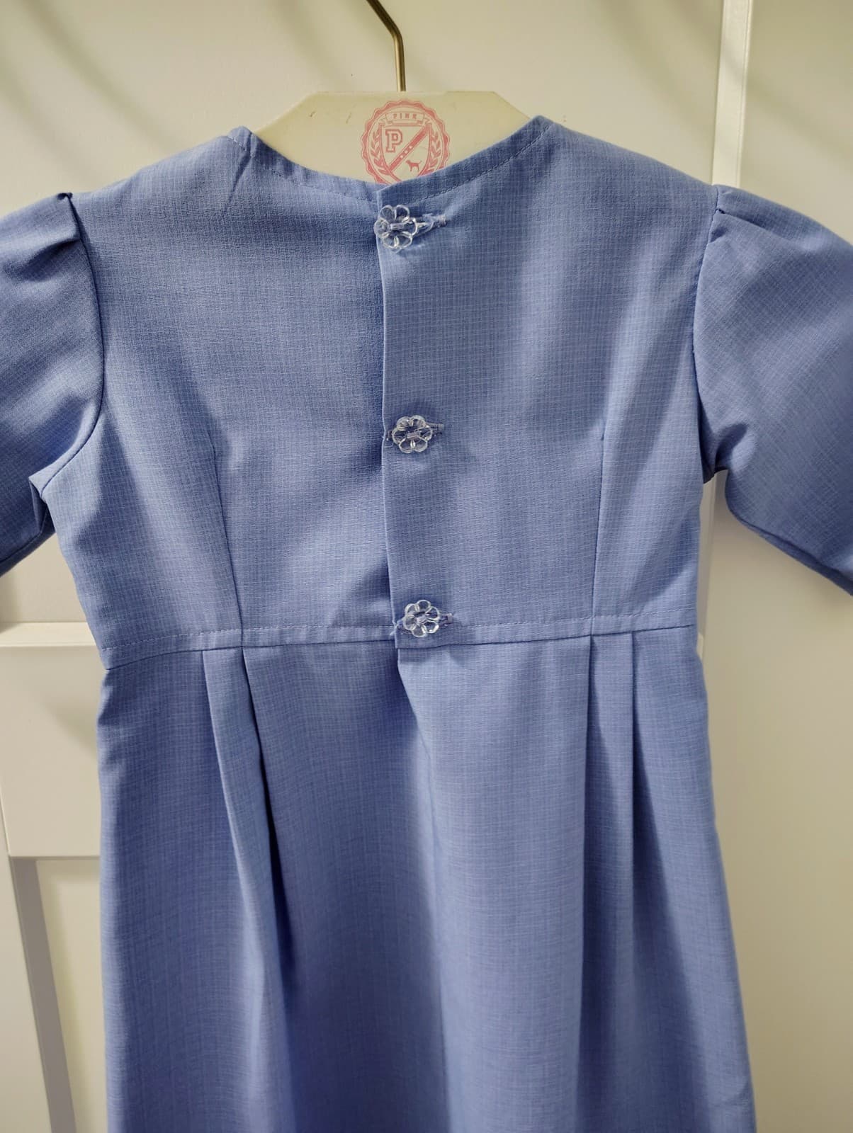 Amish Homemade Lavender Fancy Toddler Dress Ruffled Sleeves - Thumbnail 4