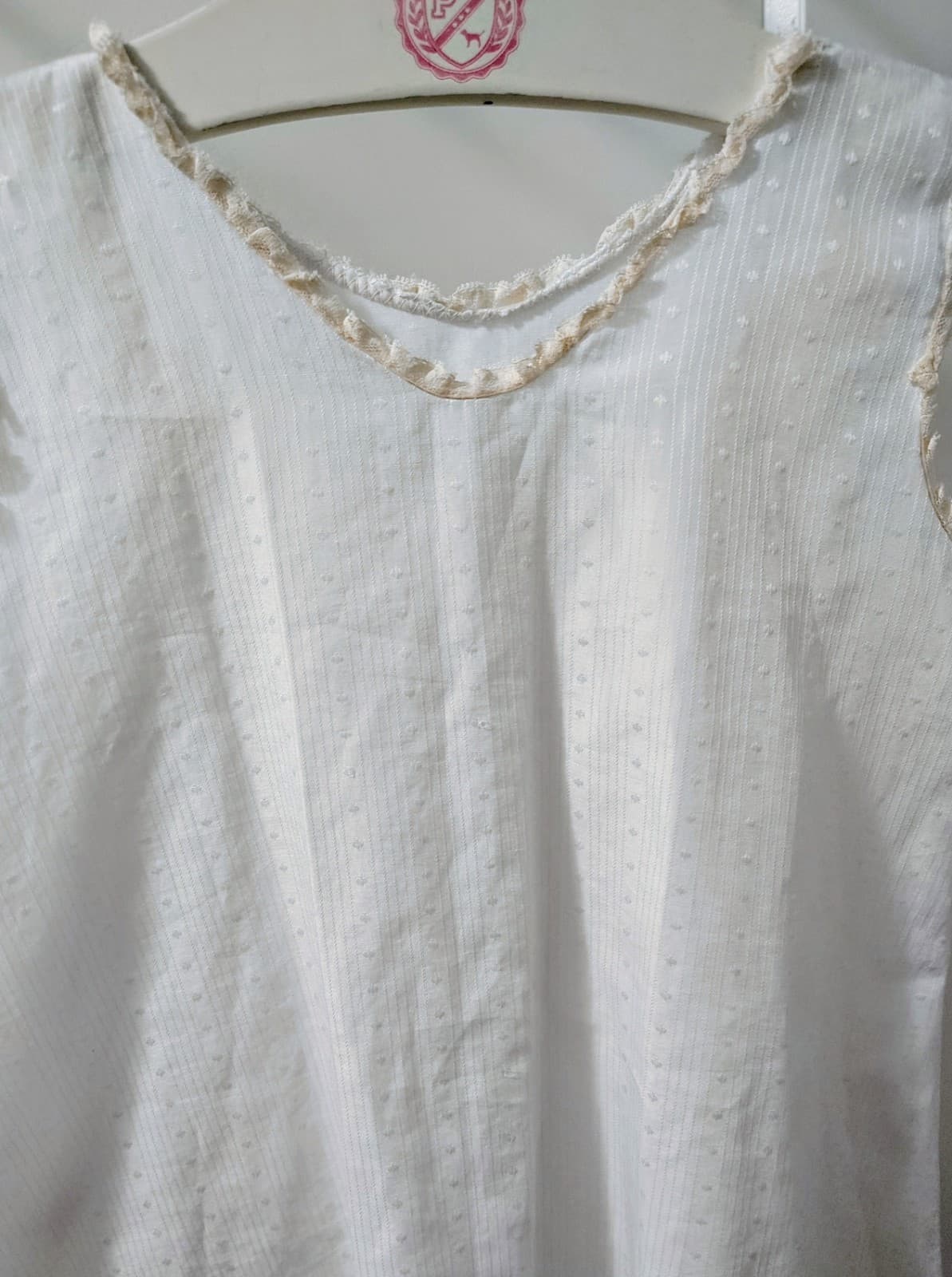 Homemade AMISH Toddler Girl Linen Nightgown - Thumbnail 2