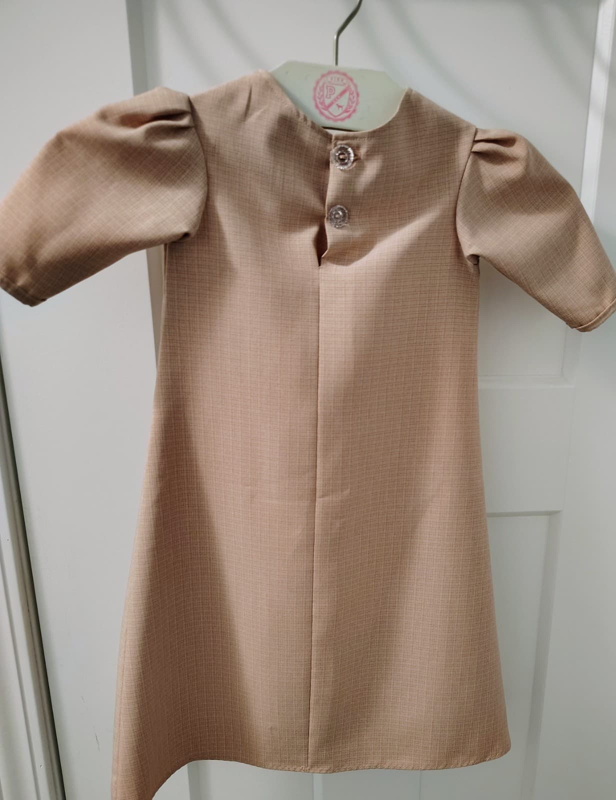 Amish Handmade Dusty Rose Pink Toddler Girls Dress - Thumbnail 5