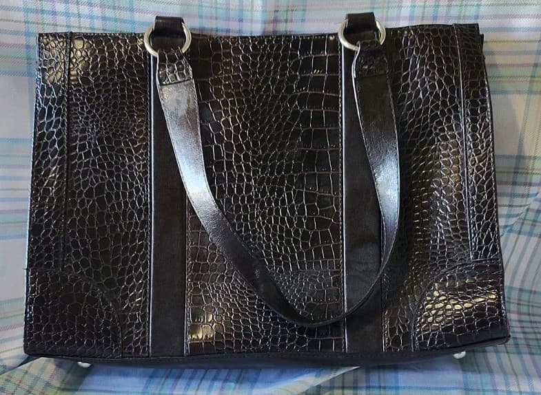 Coldwater Creek Laptop Bag/Tote Bag Women, Faux Crocodile Skin - Thumbnail 8