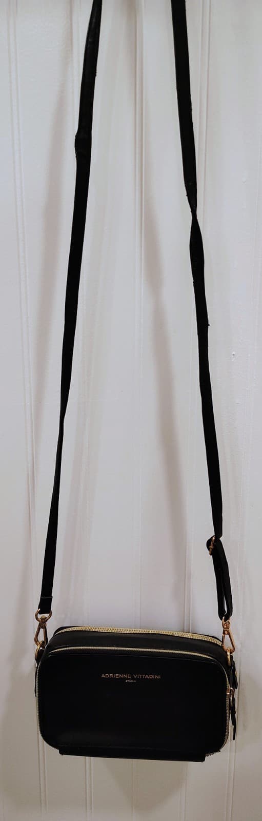 Adrienne Vittadini Studio Black Crossbody Bag Purse GUC - Thumbnail 8