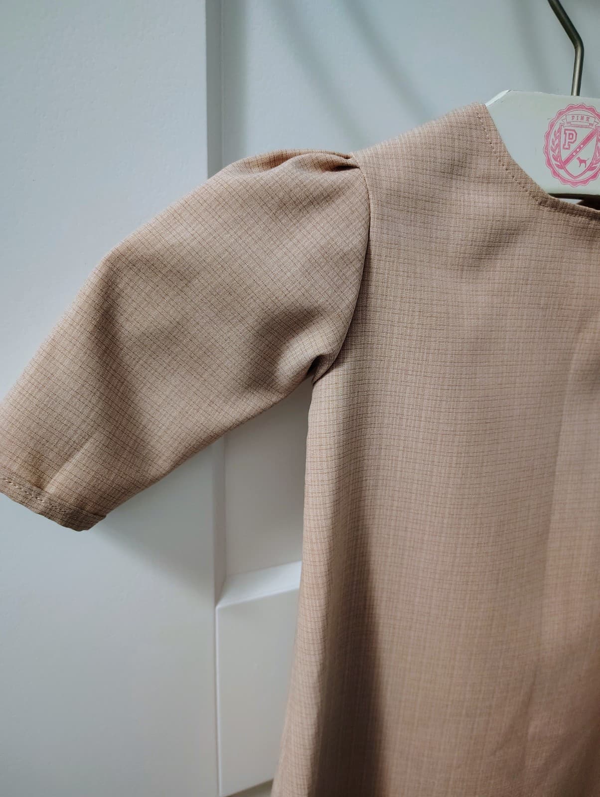 Amish Handmade Dusty Rose Pink Toddler Girls Dress - Thumbnail 3
