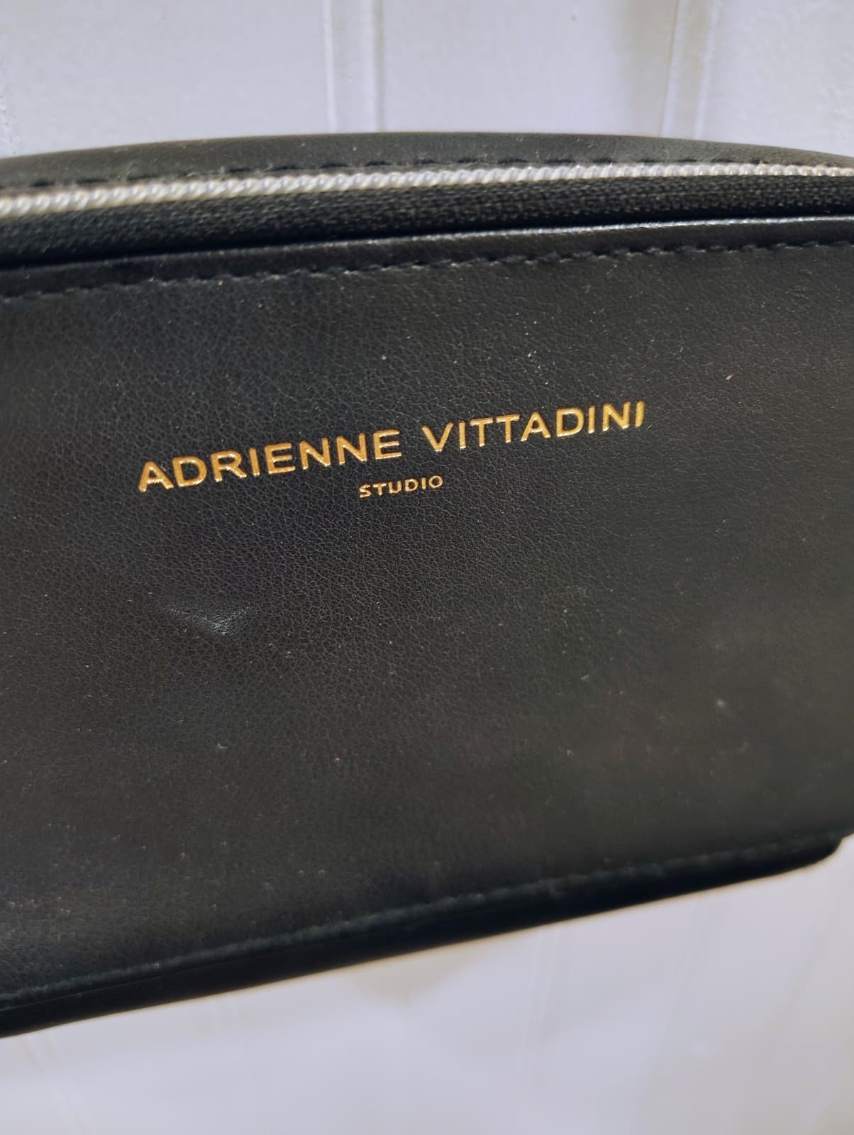 Adrienne Vittadini Studio Black Crossbody Bag Purse GUC - Thumbnail 4