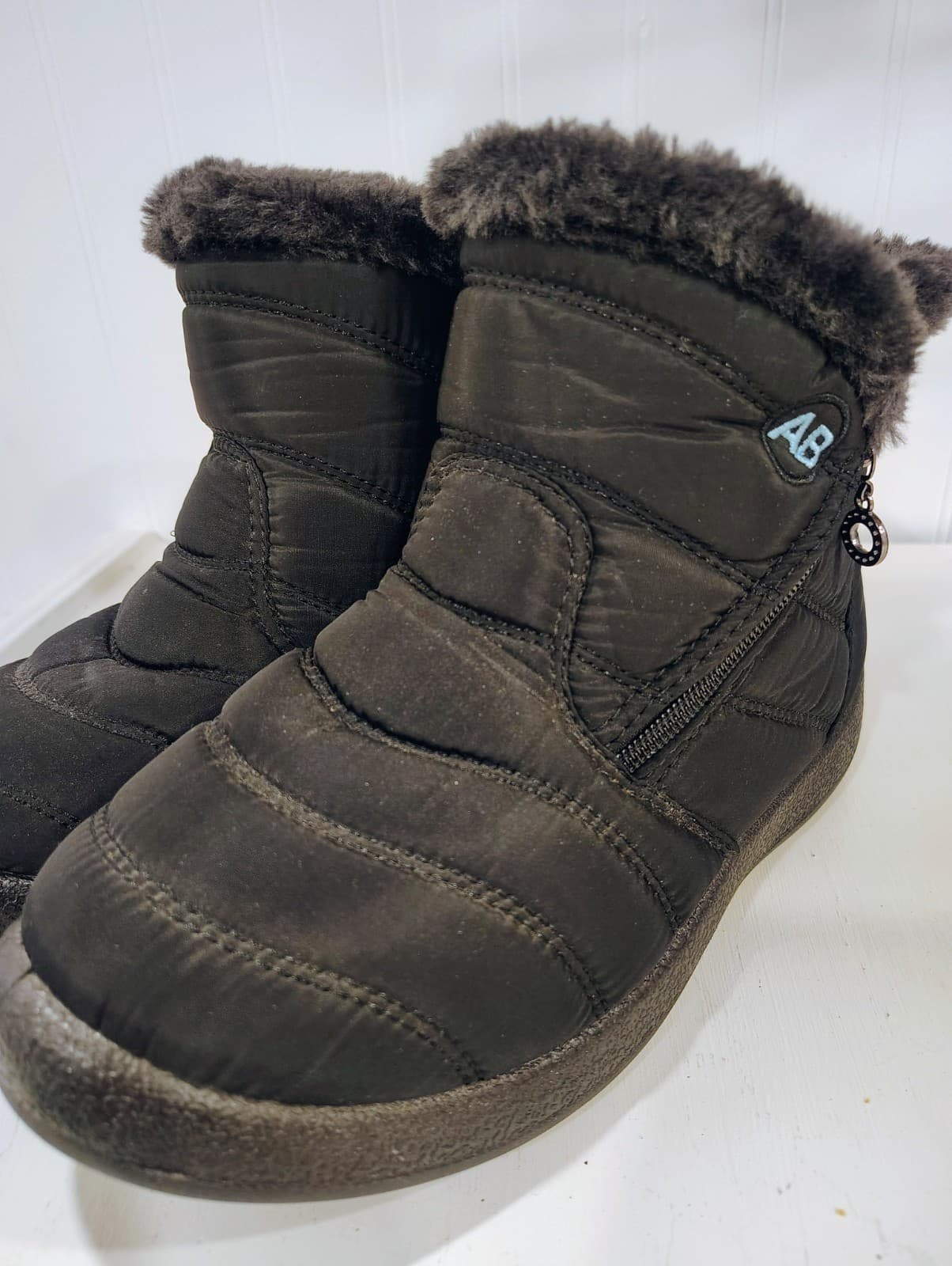 Women Boots Snow Waterproof Boots Zipper EUC - Thumbnail 5