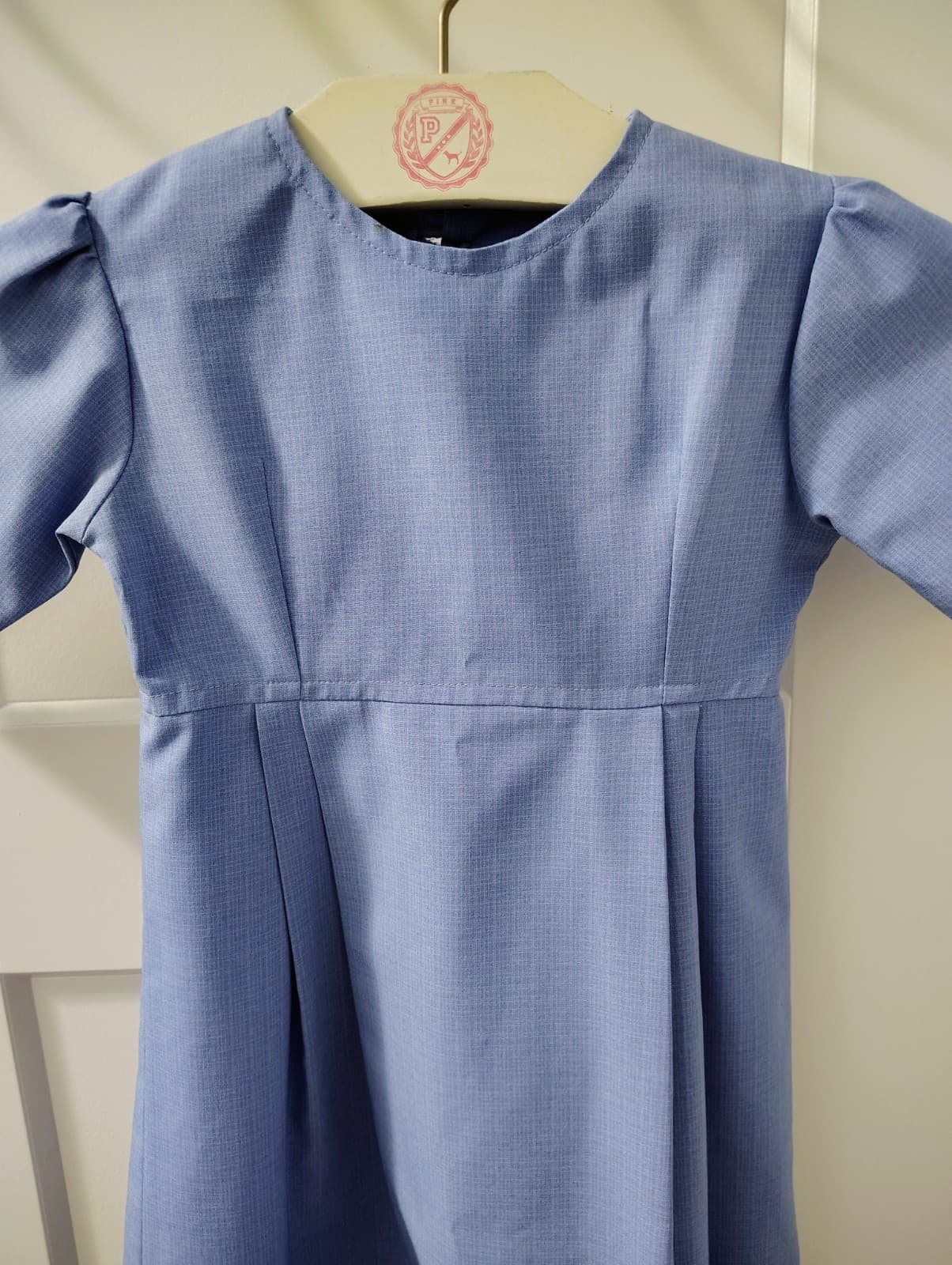 Amish Homemade Lavender Fancy Toddler Dress Ruffled Sleeves - Thumbnail 3