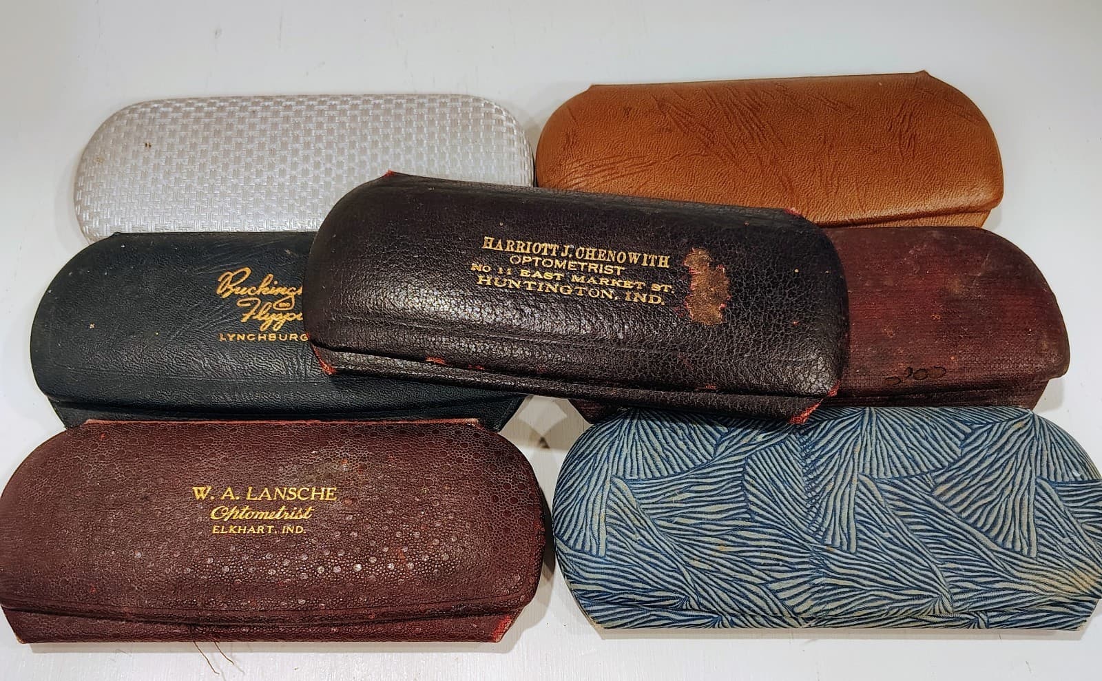 Bundle Of 8 Vintage Antique Eye Glass Cases 1920-1935