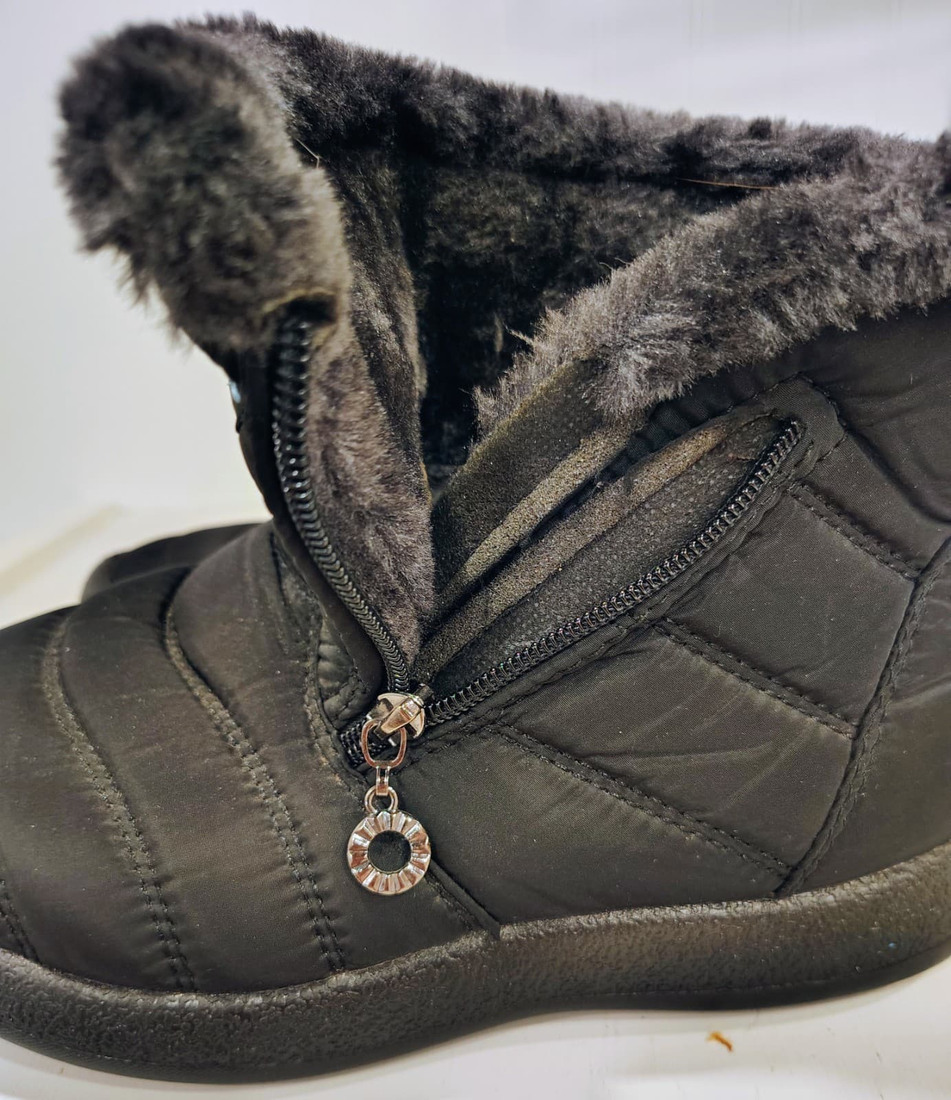 Women Boots Snow Waterproof Boots Zipper EUC - Thumbnail 10