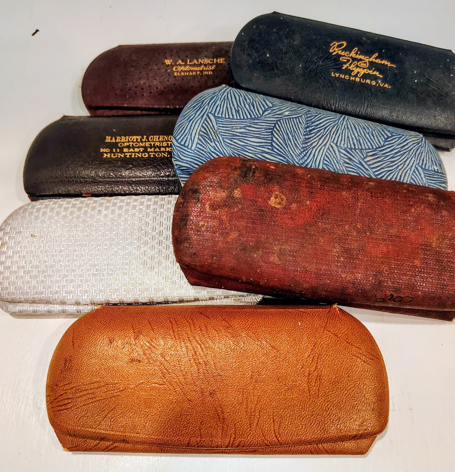 Bundle Of 8 Vintage Antique Eye Glass Cases 1920-1935 - Thumbnail 2