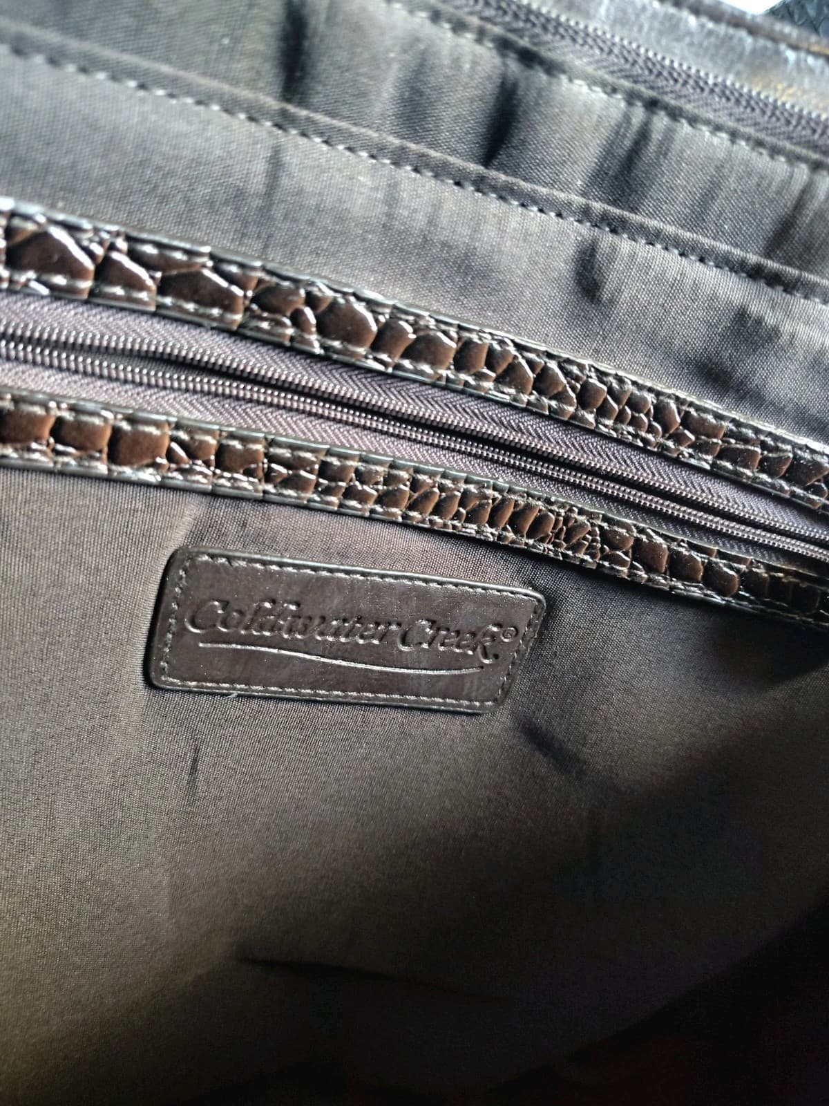 Coldwater Creek Laptop Bag/Tote Bag Women, Faux Crocodile Skin - Thumbnail 9