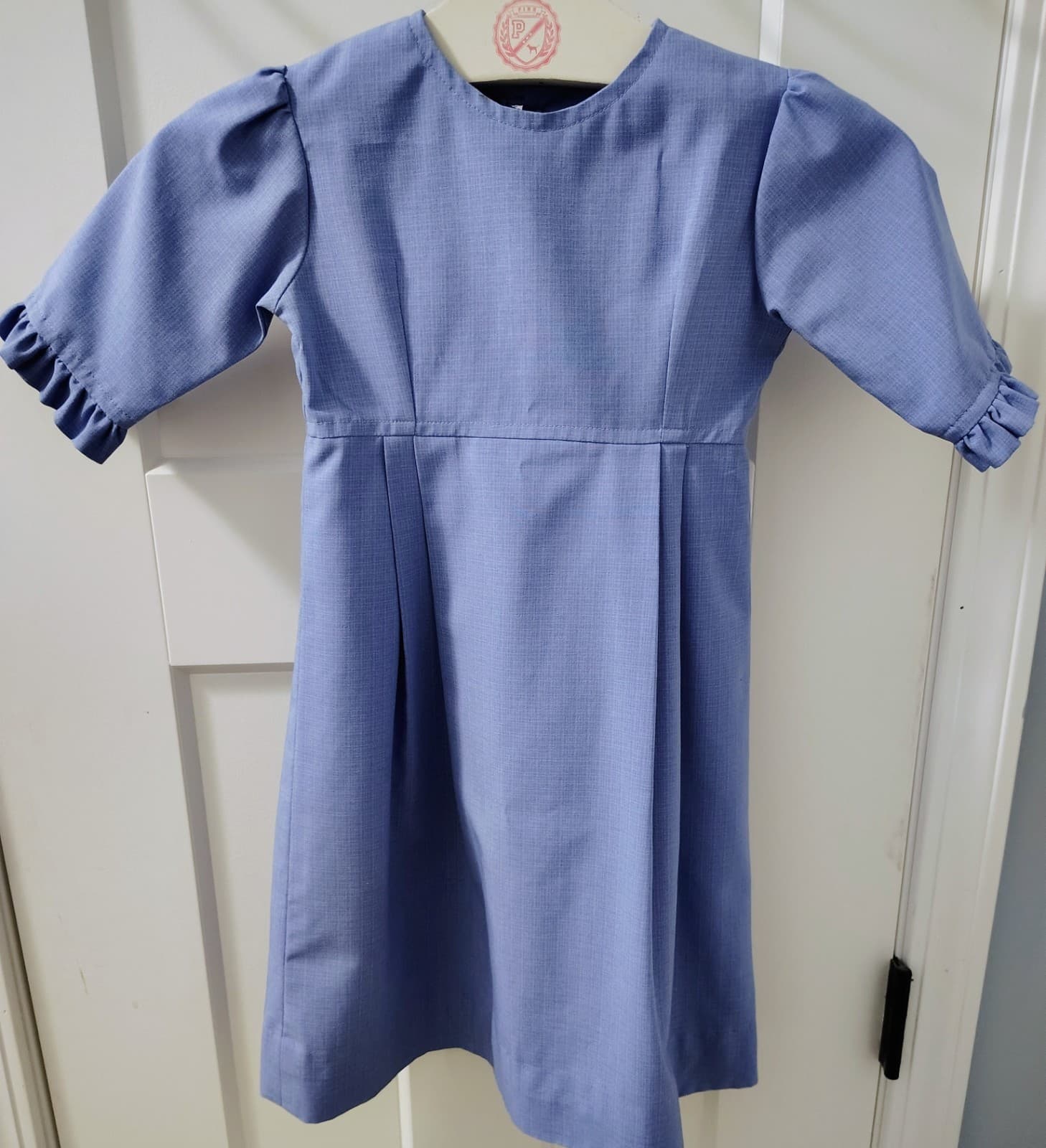 Amish Homemade Lavender Fancy Toddler Dress Ruffled Sleeves