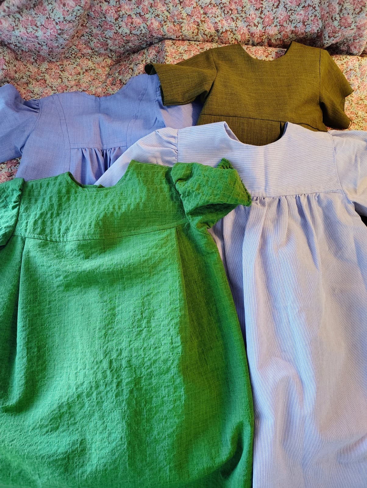 Amish Handmade Baby Toddler Girls Dresses, Bundle Of 4