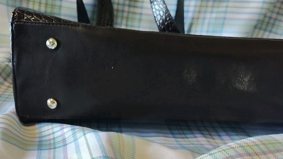 Coldwater Creek Laptop Bag/Tote Bag Women, Faux Crocodile Skin - Thumbnail 6
