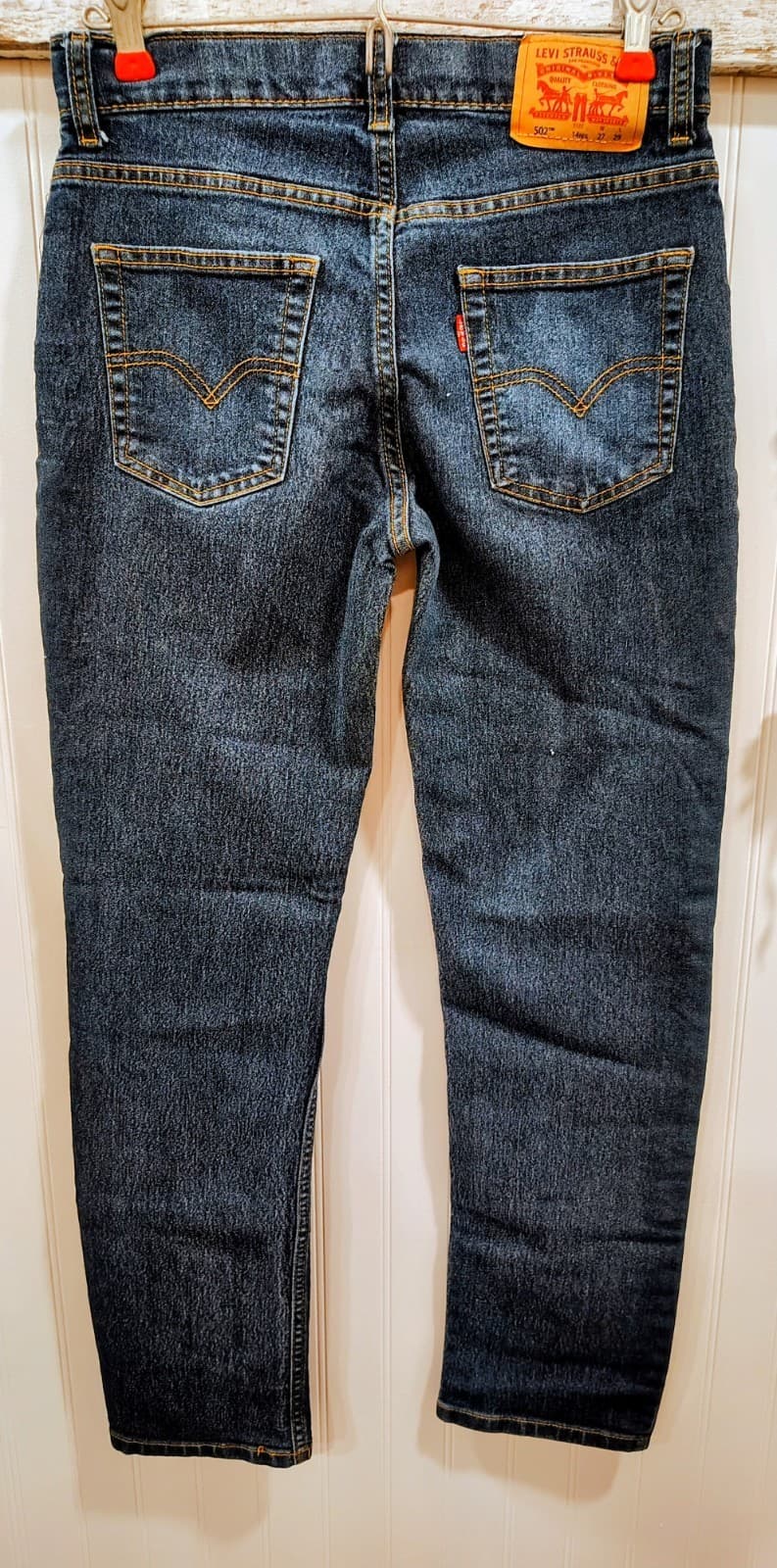 Levi's 502 Taper Jeans, Boys Size 14, 27x29 Blue Denim