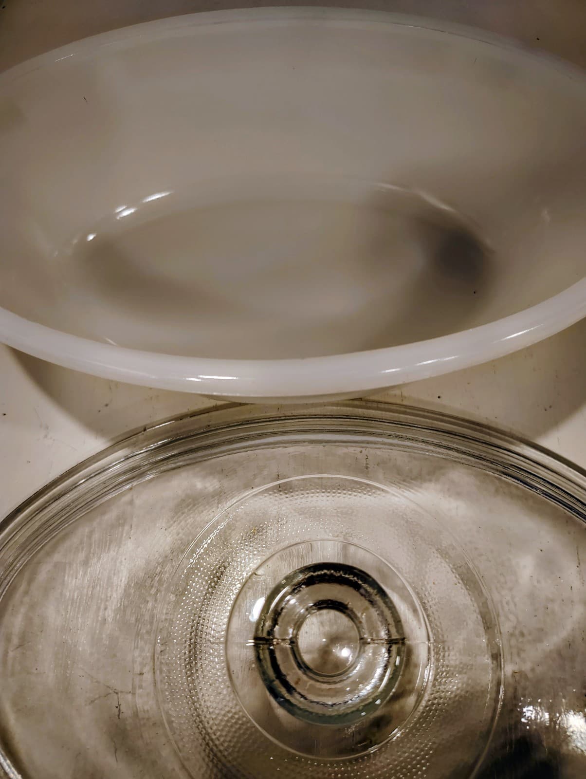 Vintage Glasbake Casserole Dish w/ Lid, 1 QT, Milk Glass - Thumbnail 7
