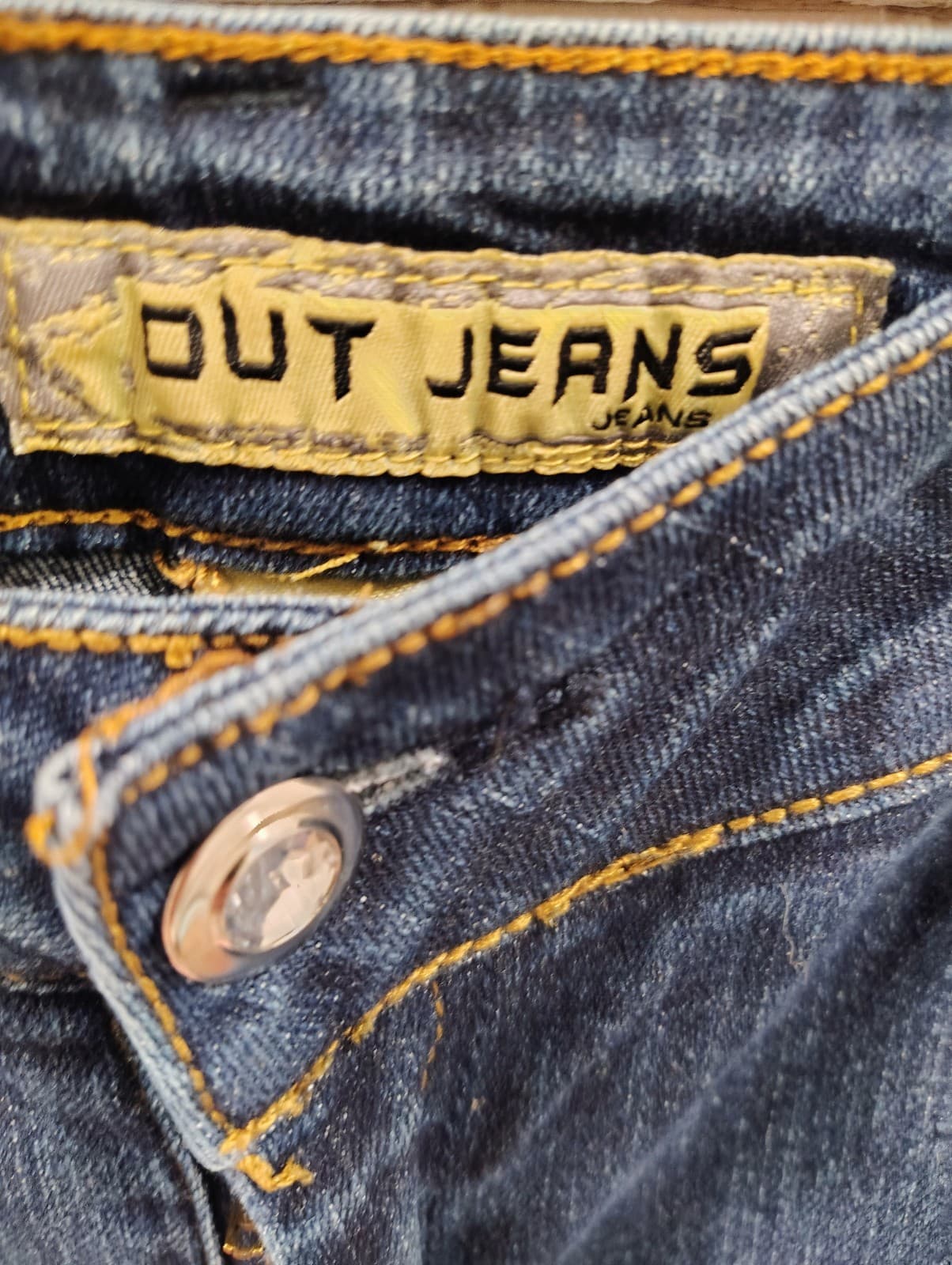 Out Jeans Womens Size 18 Blue Denim Dark Wash Stretch Embroidered Skinny - Thumbnail 5