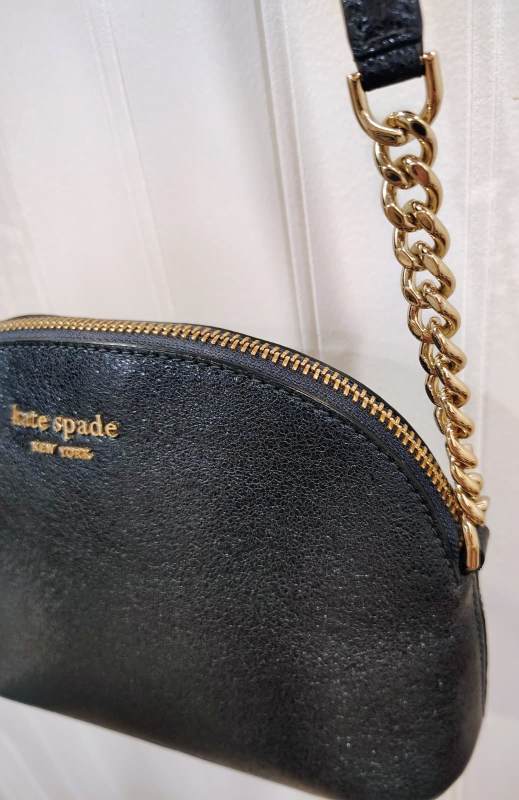 EUC Kate Spade Parisian Glittered Navy Shoulder Crossbody Bag