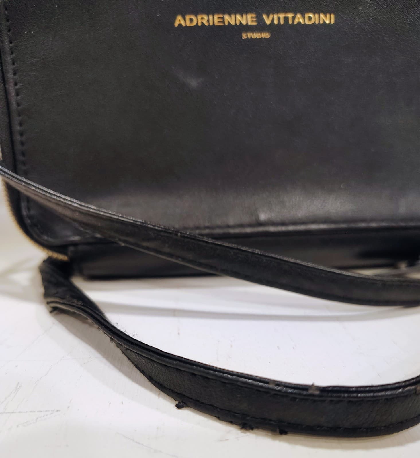 Adrienne Vittadini Studio Black Crossbody Bag Purse GUC - Thumbnail 19