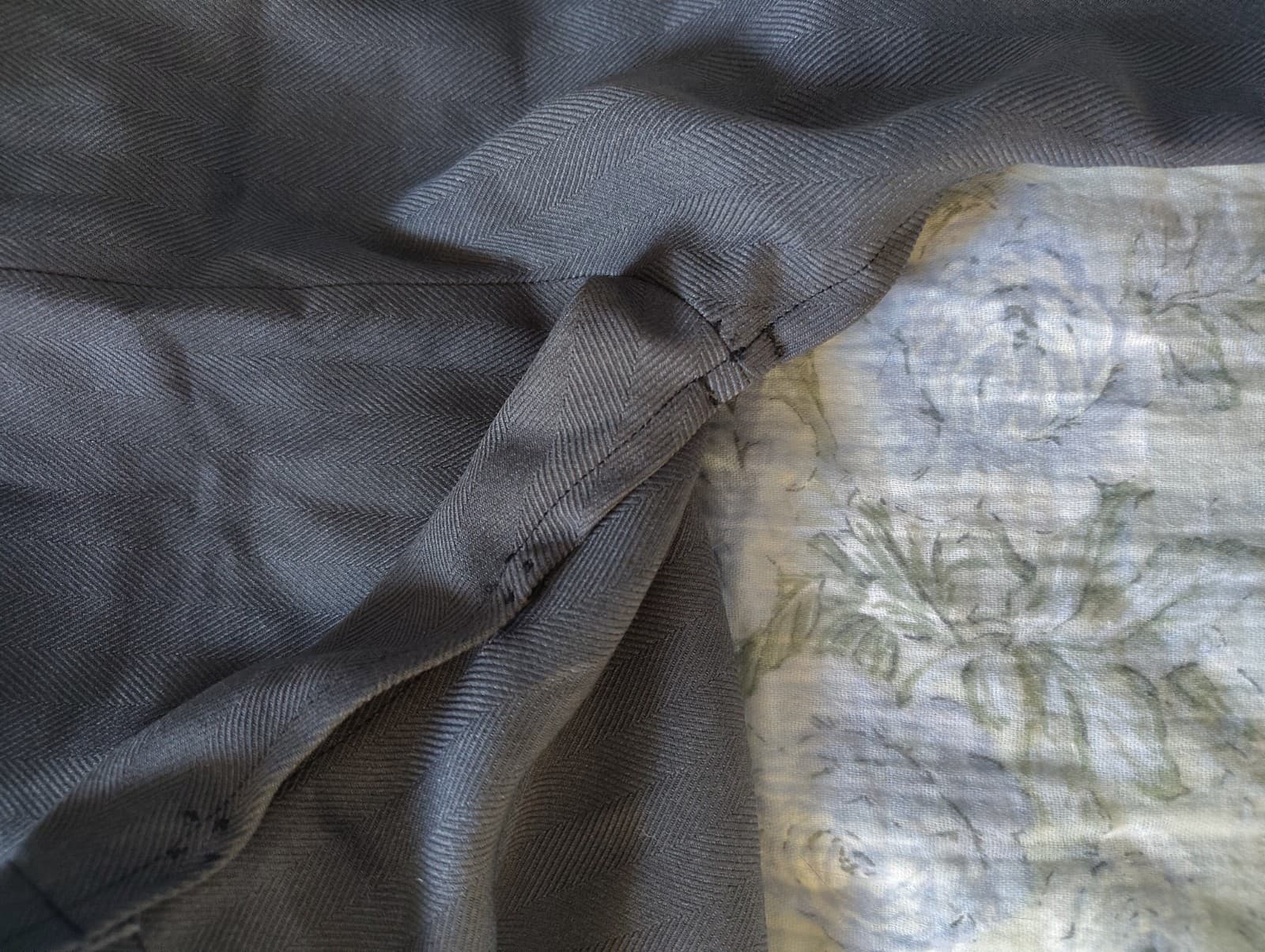 Amish Handmade Baby Boys Gray Overalls - Thumbnail 2