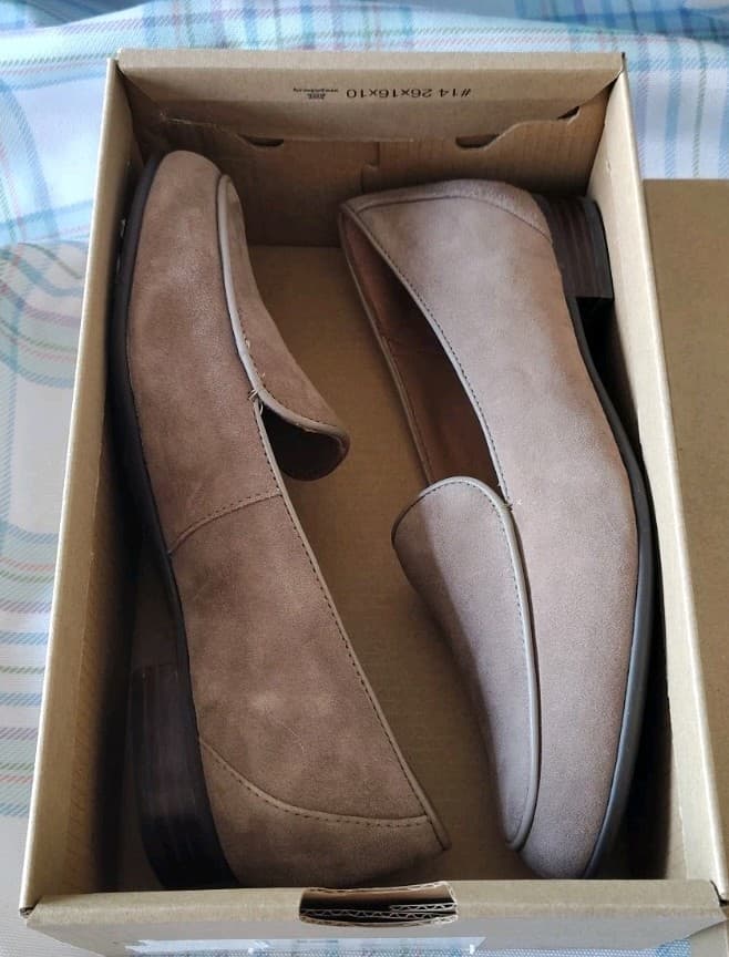 NIB Clarks Unstructured Beige Leather Shoes - Thumbnail 12