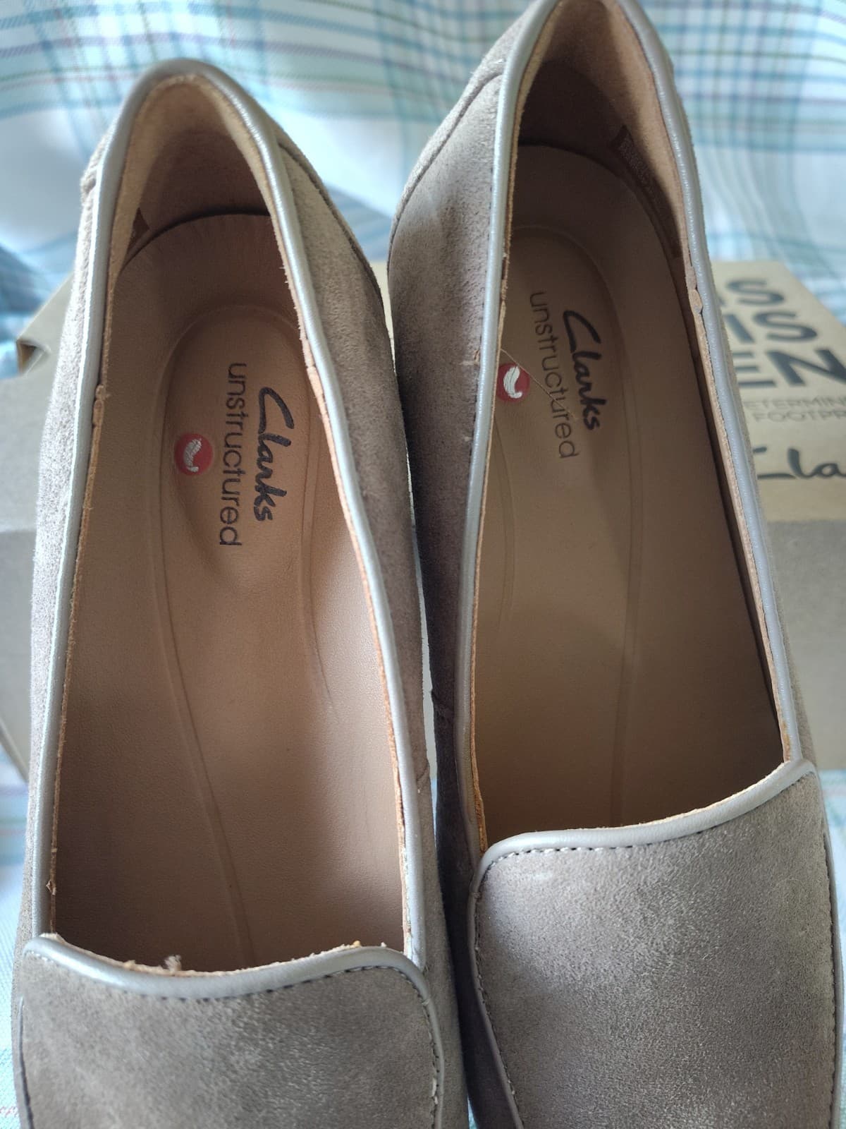 NIB Clarks Unstructured Beige Leather Shoes - Thumbnail 6