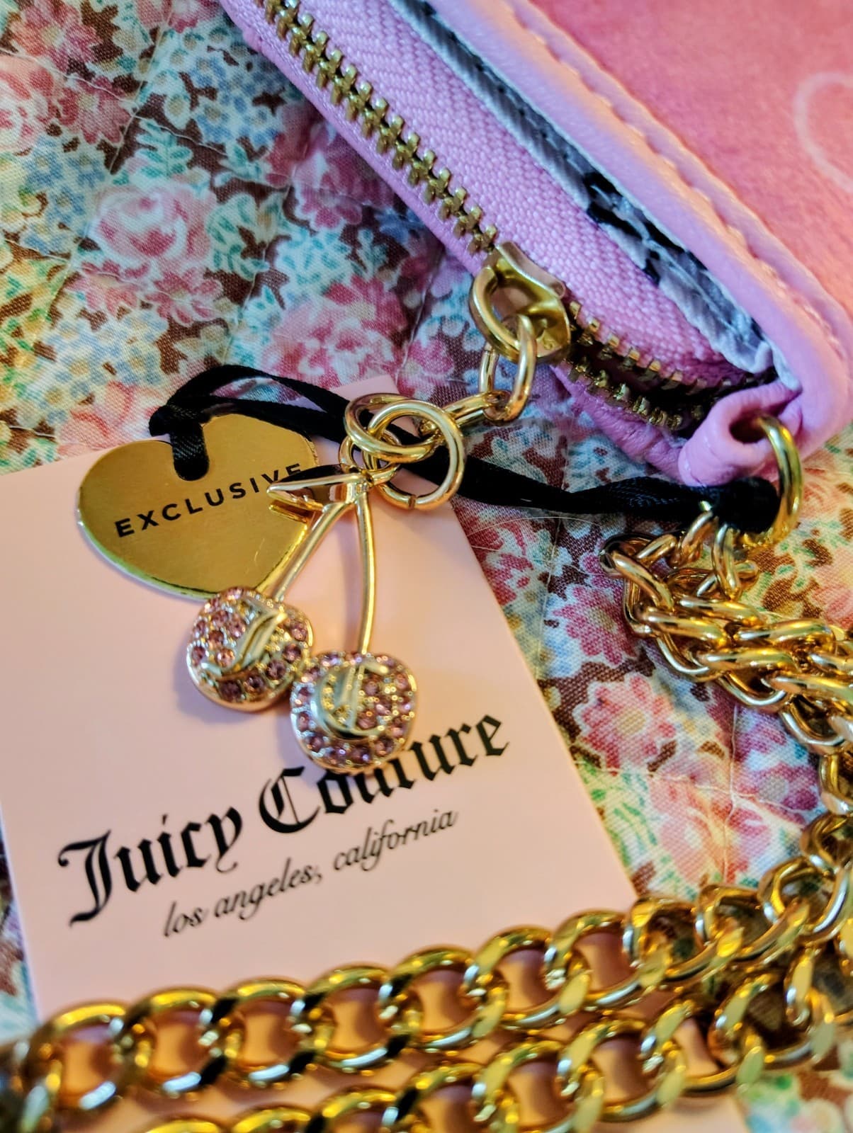 Juicy Couture Exclusive pink cherry blossom wallet Wristlet NWT - Thumbnail 3