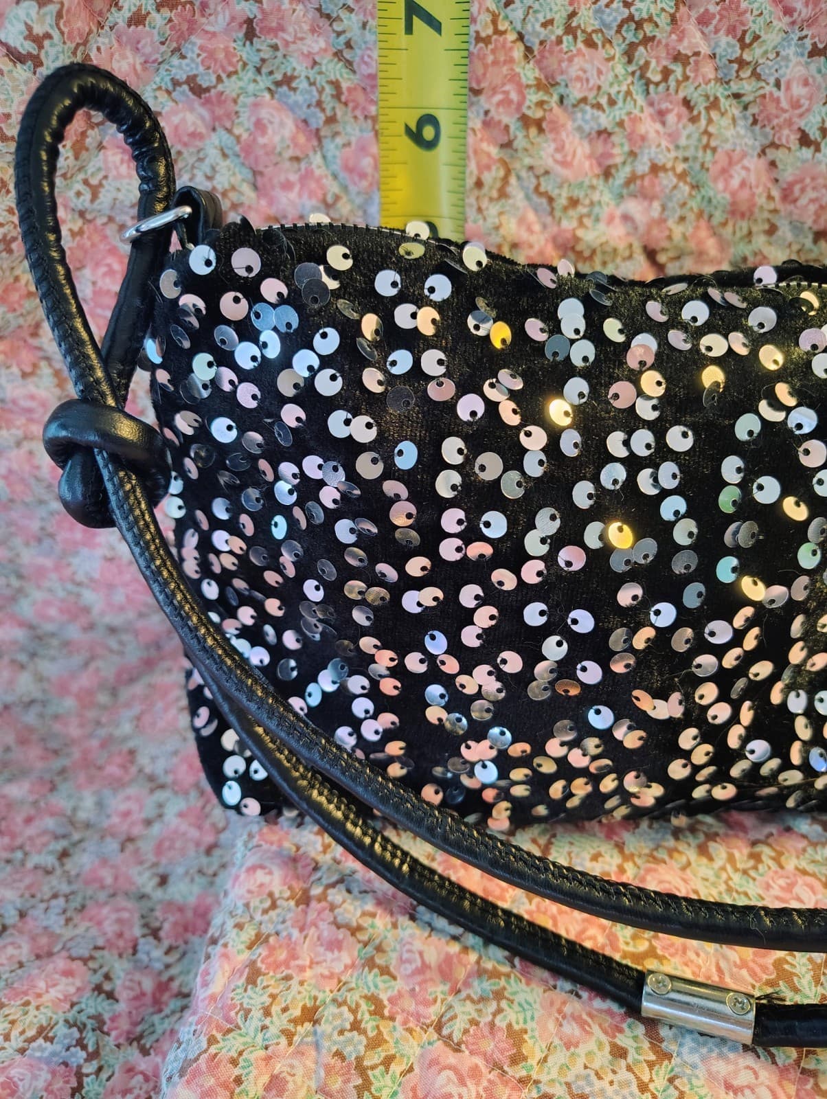 Evening Dress Bag, Sequins, Bling, Black - Thumbnail 11