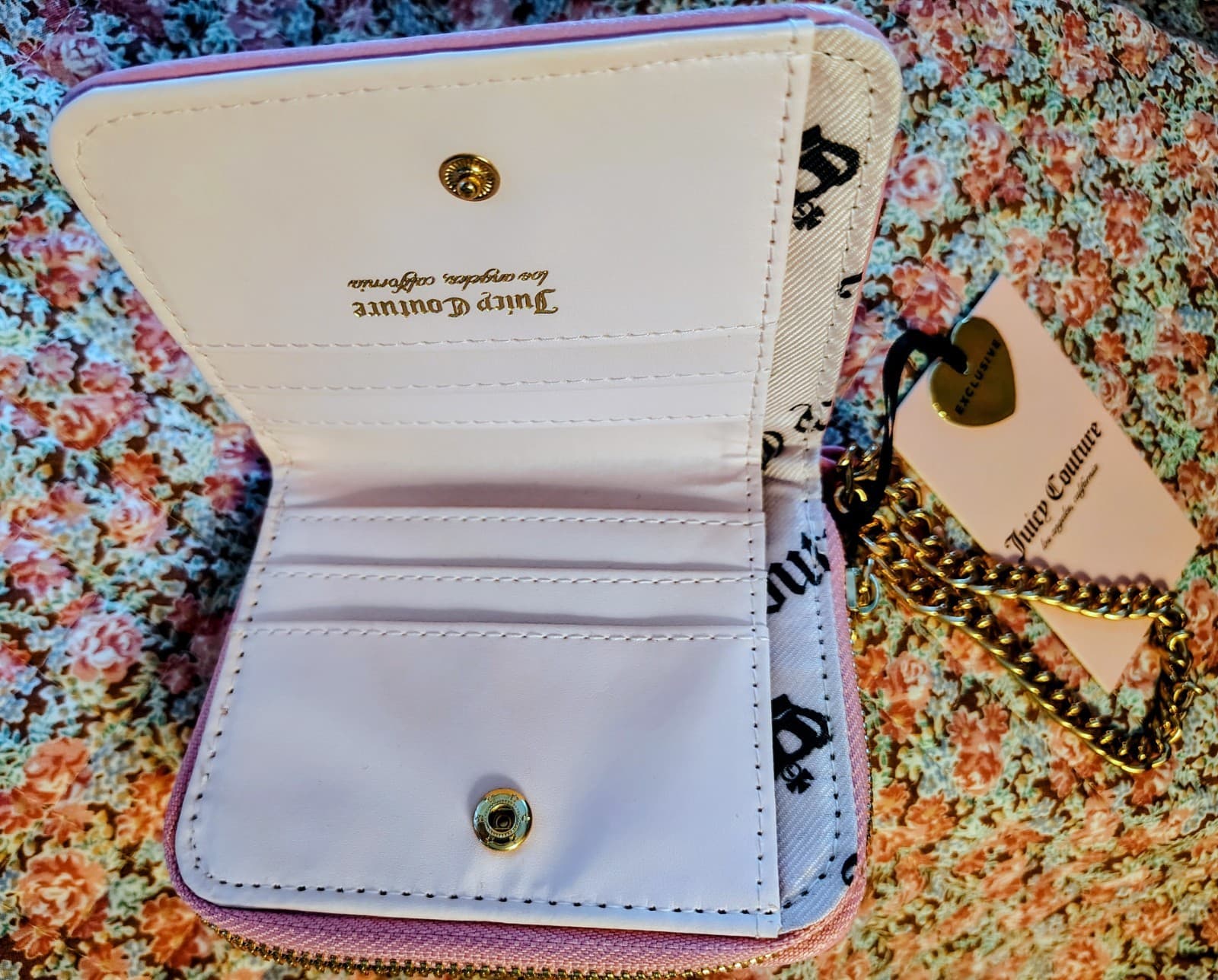 Juicy Couture Exclusive pink cherry blossom wallet Wristlet NWT - Thumbnail 8