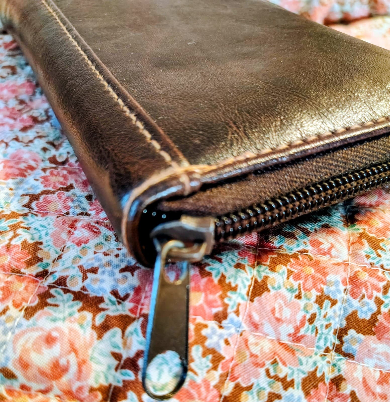 Brown Faux Leather Organizer Wallet - Thumbnail 3