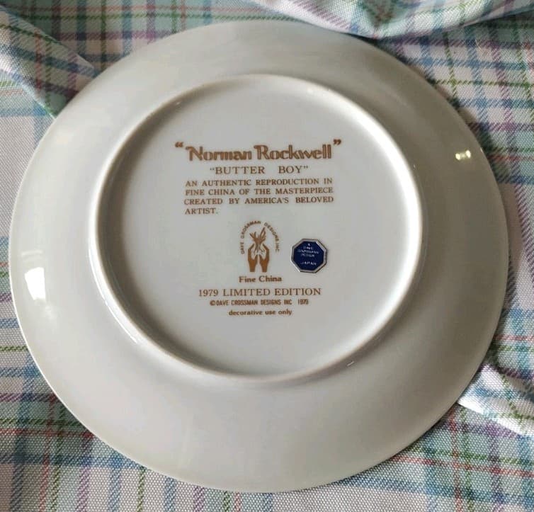 1979 Limited Edition Norman Rockwell "Butter Boy" Plate - Thumbnail 5