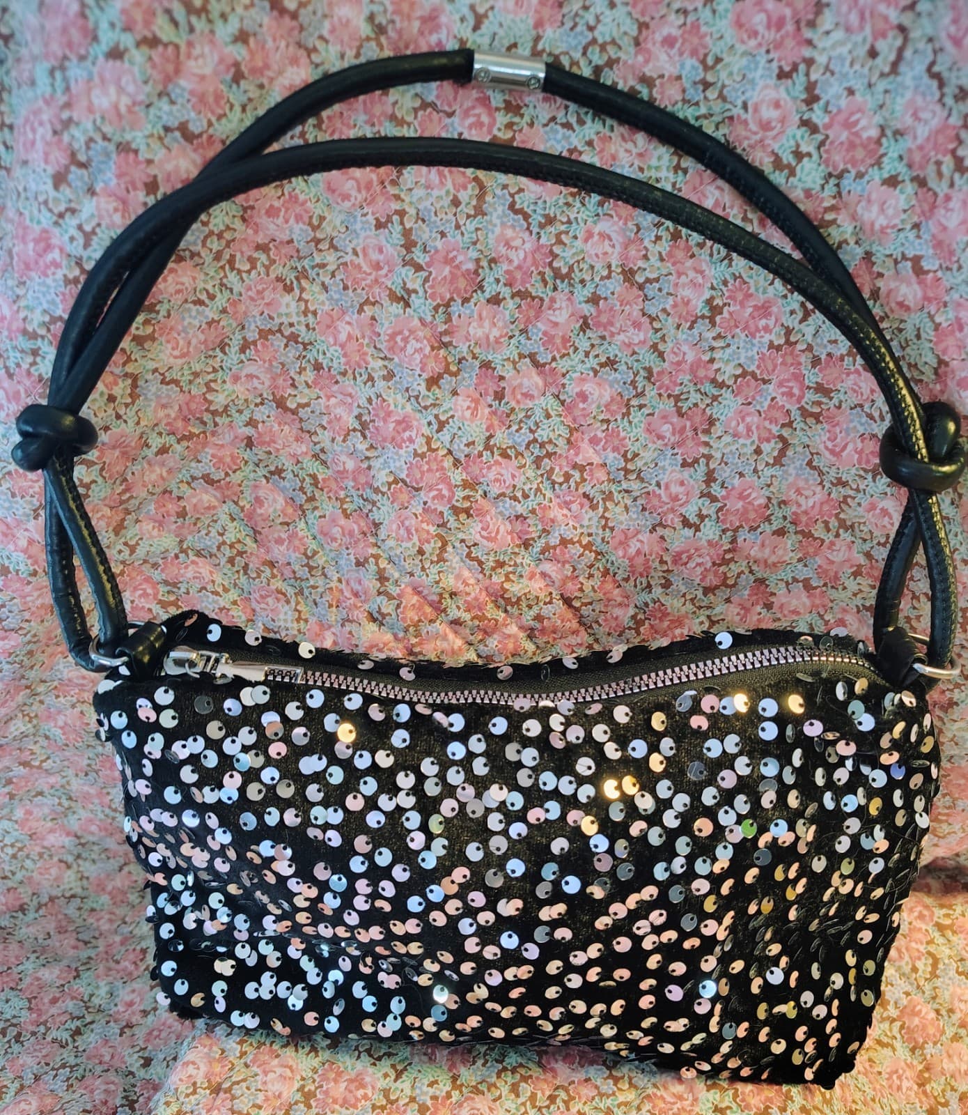 Evening Dress Bag, Sequins, Bling, Black