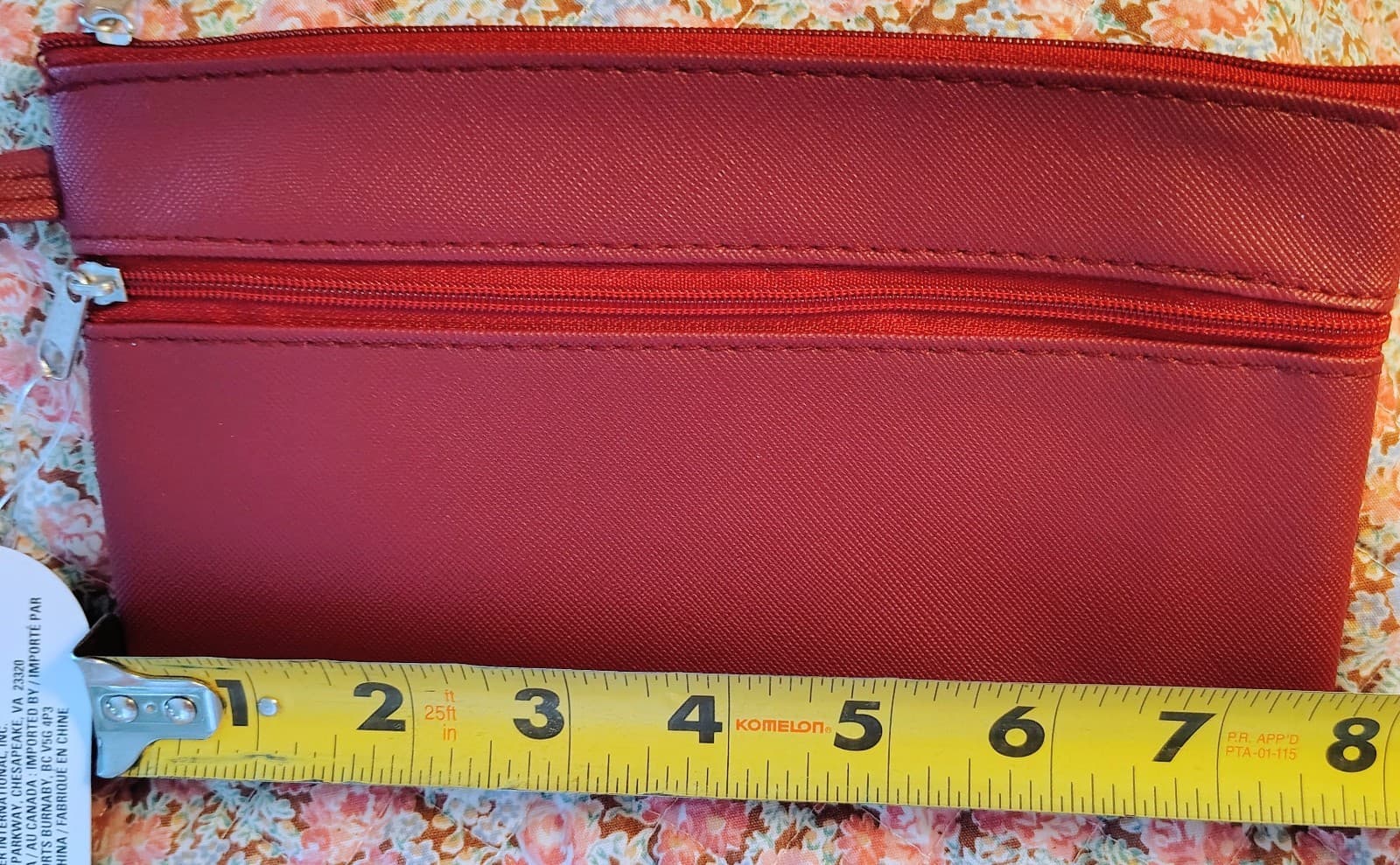 Juncture Burgundy Red Vinyl Pouch Wristlet NWT - Thumbnail 5
