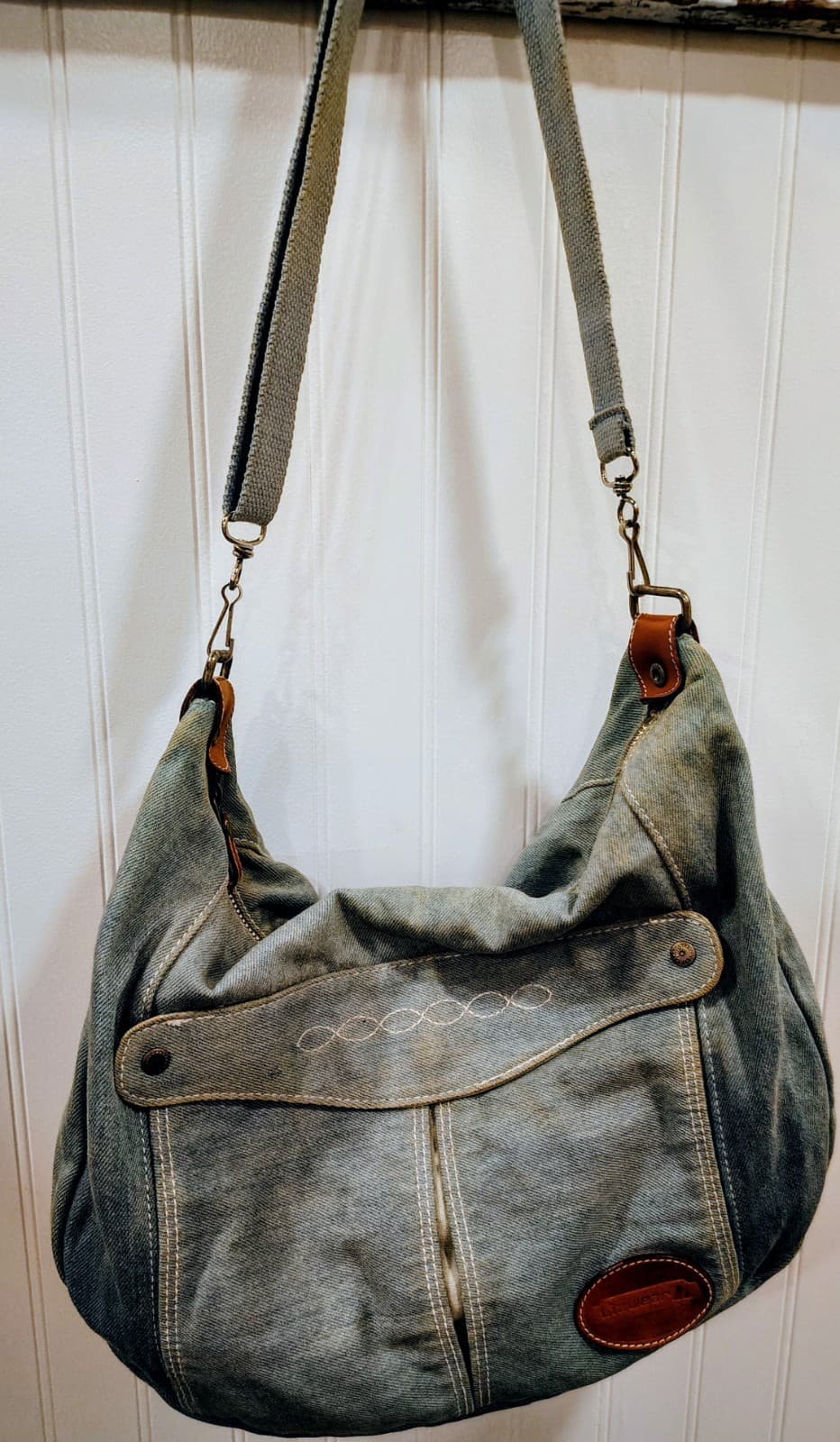 Vintage Retro 1990's LizWear Denim Hobo Bag