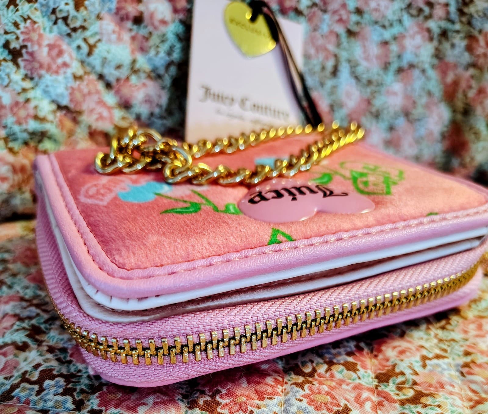 Juicy Couture Exclusive pink cherry blossom wallet Wristlet NWT - Thumbnail 10