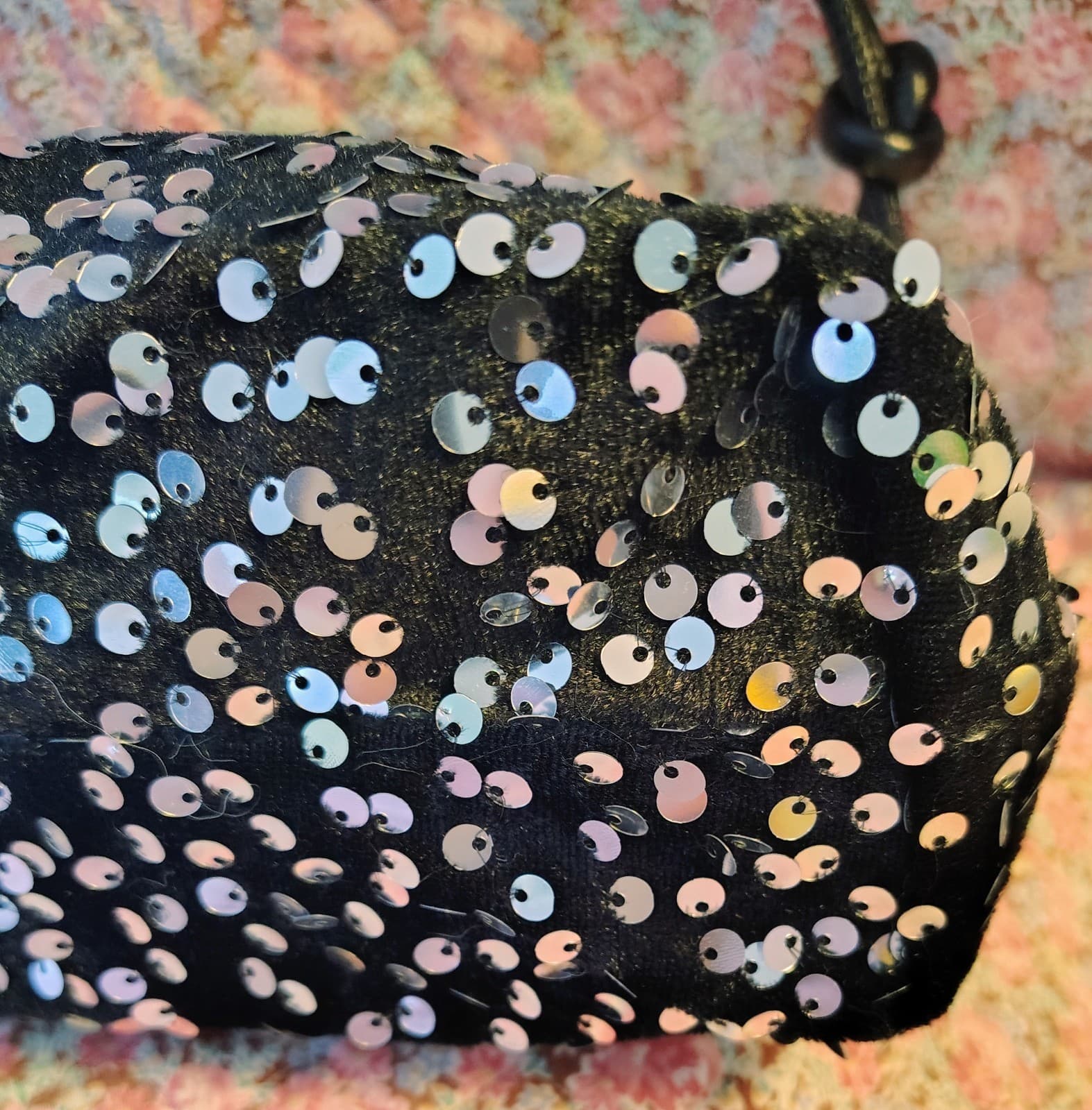 Evening Dress Bag, Sequins, Bling, Black - Thumbnail 6