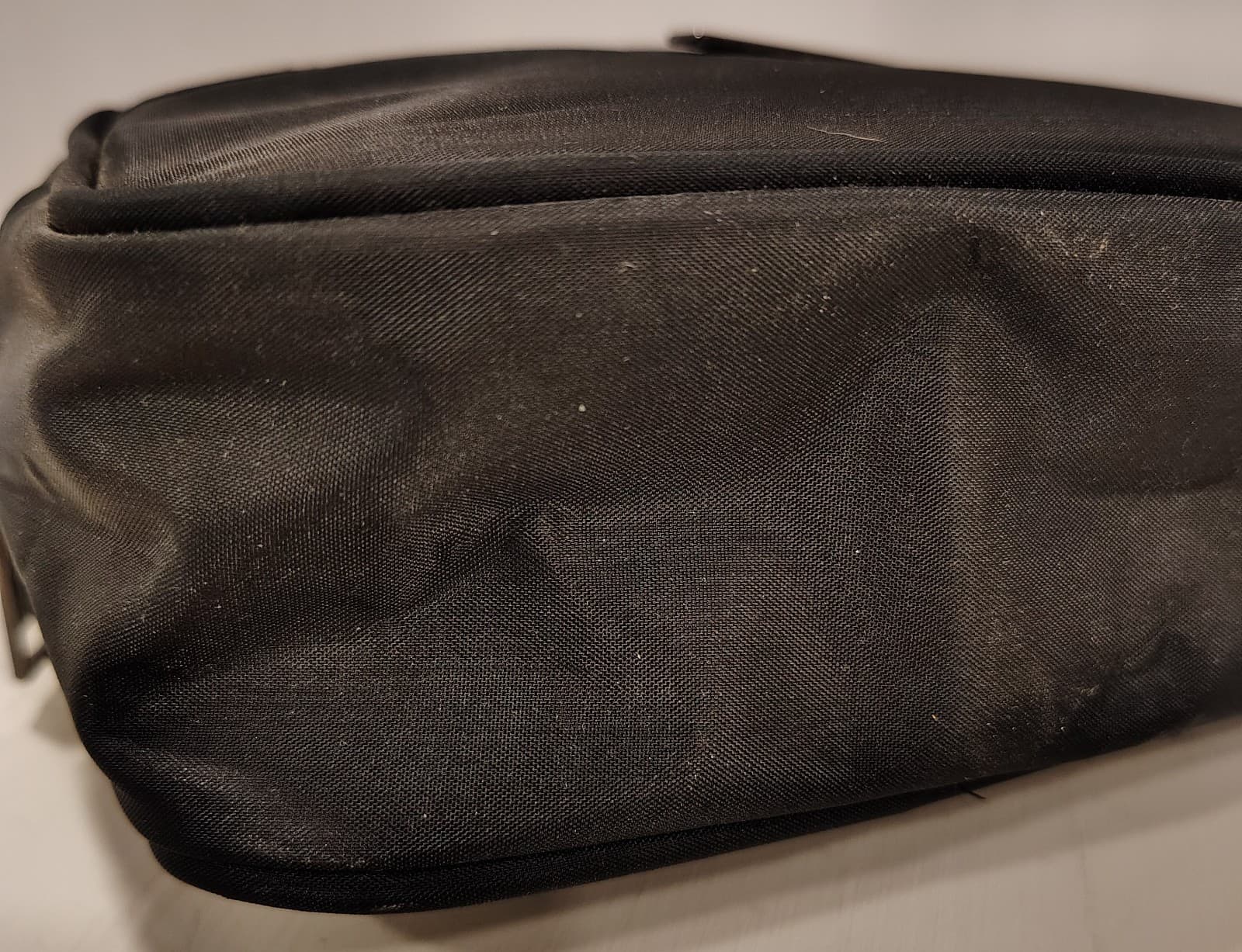Bloomingdales Medium Black Nylon Cosmetic Bag, Gold Plaque - Thumbnail 7