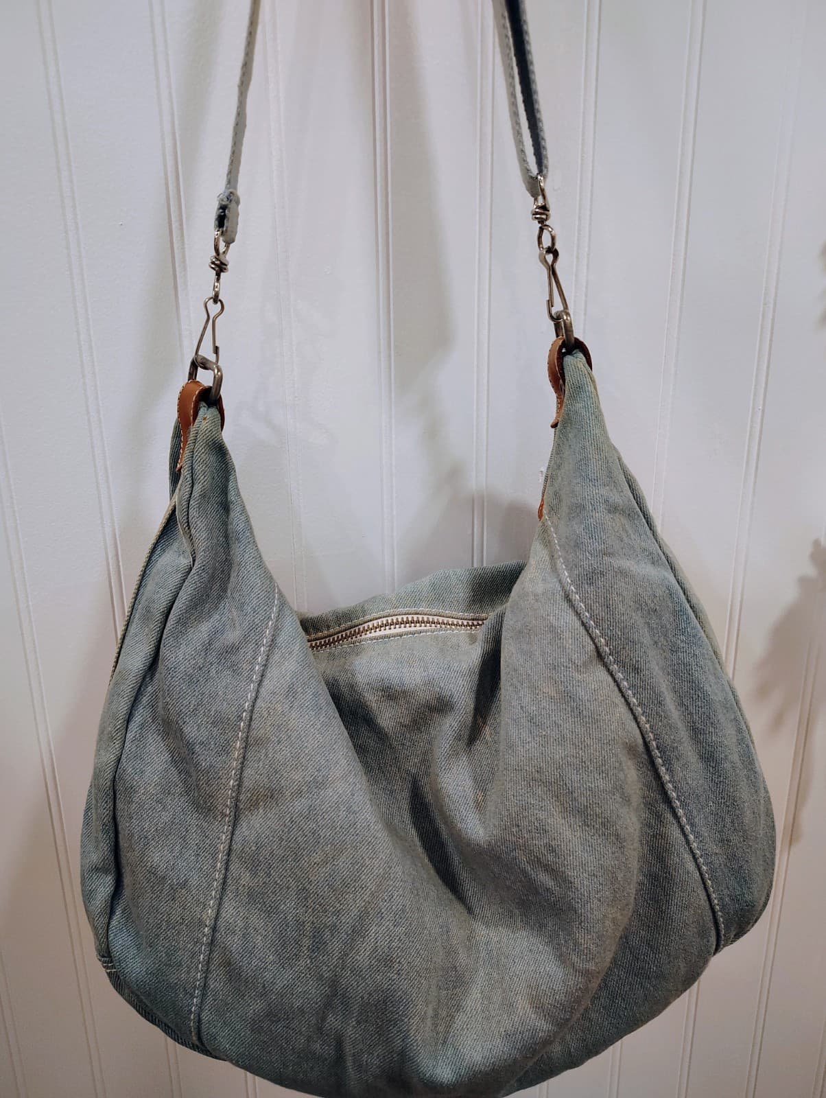 Vintage Retro 1990's LizWear Denim Hobo Bag - Thumbnail 7