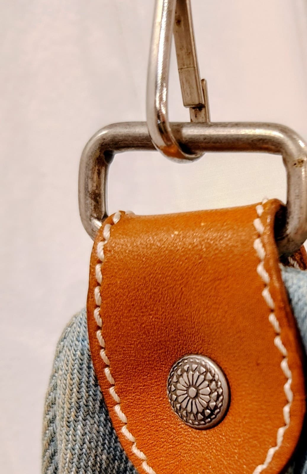 Vintage Retro 1990's LizWear Denim Hobo Bag - Thumbnail 8