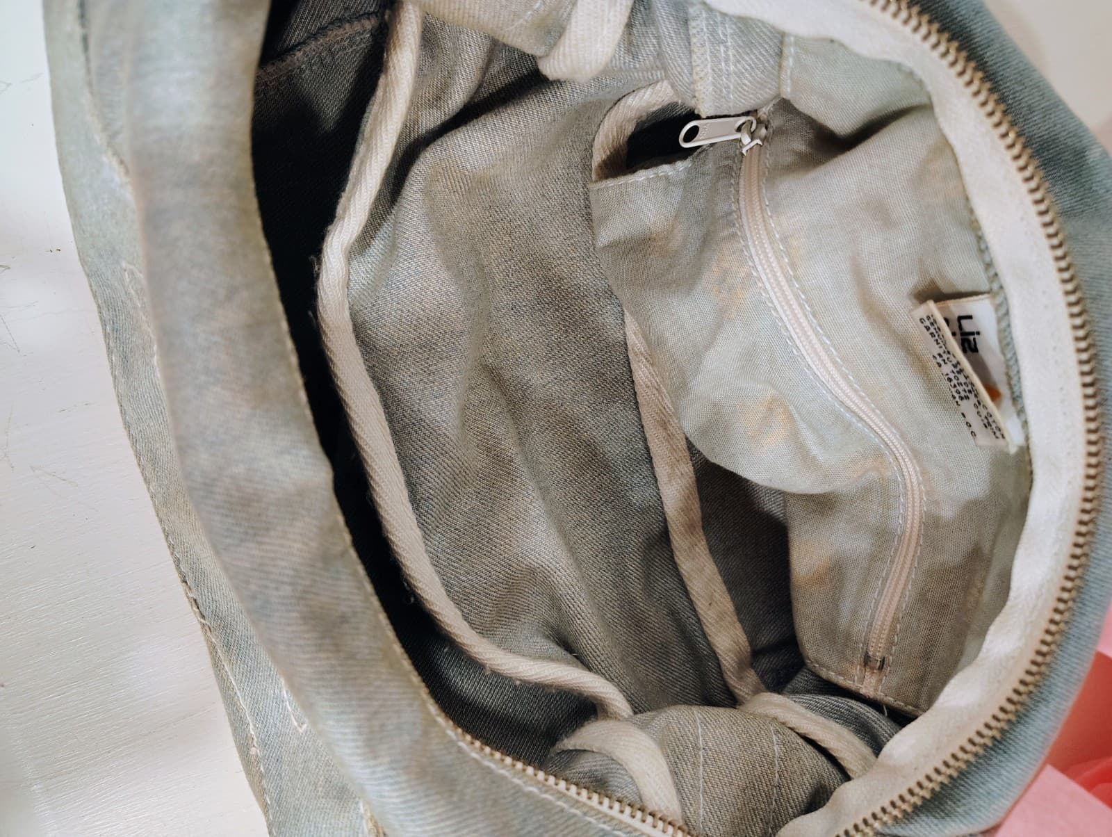 Vintage Retro 1990's LizWear Denim Hobo Bag - Thumbnail 15