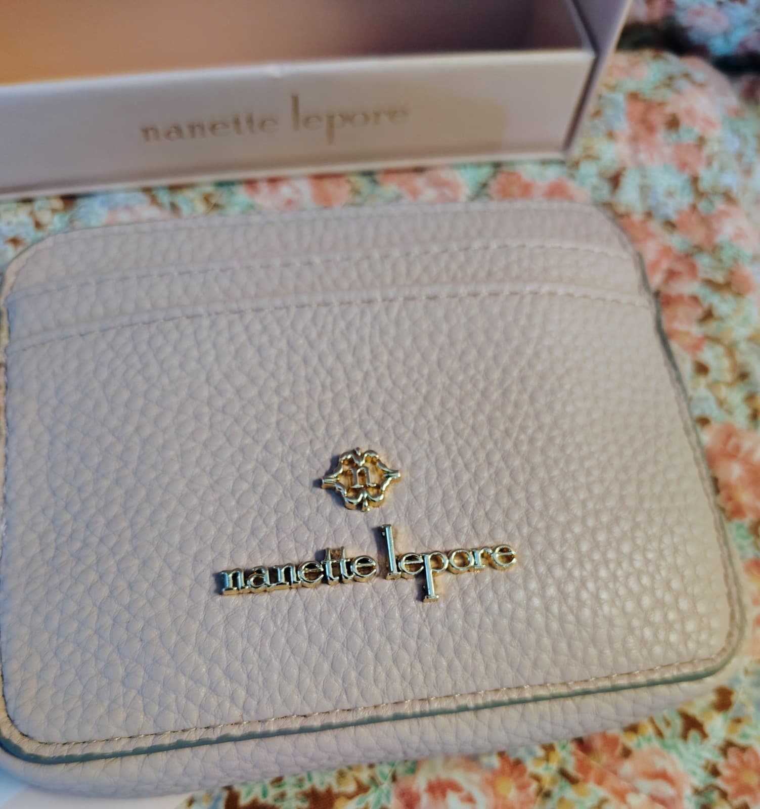 Nanette Lepore ballet slipper wallet, pebbled leather. NIB.