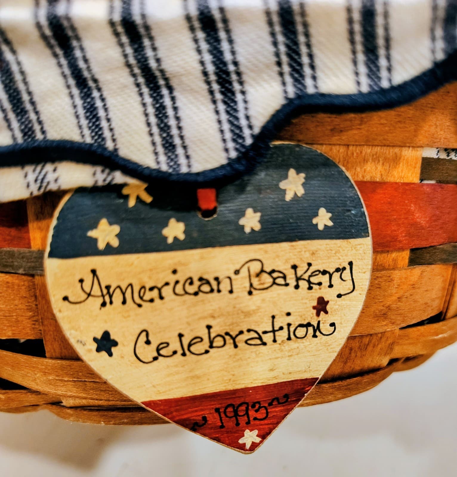 Longaberger 1992 Crisco American Cookie Celebration Basket, Liner, Protector - Thumbnail 3