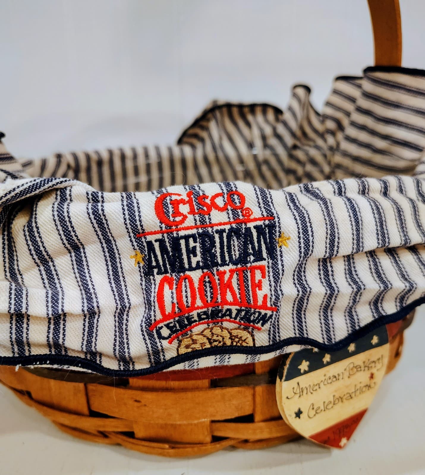 Longaberger 1992 Crisco American Cookie Celebration Basket, Liner, Protector - Thumbnail 2