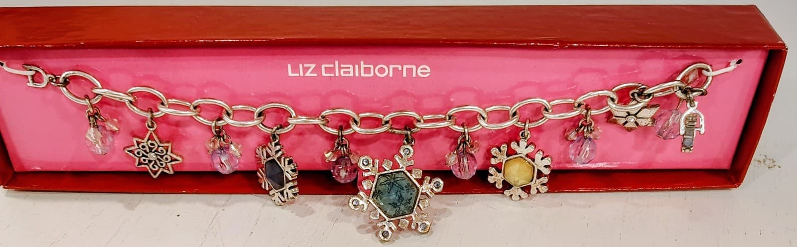 Y2K Liz Claiborne Snowflake Charm Bracelet NWT - Thumbnail 5