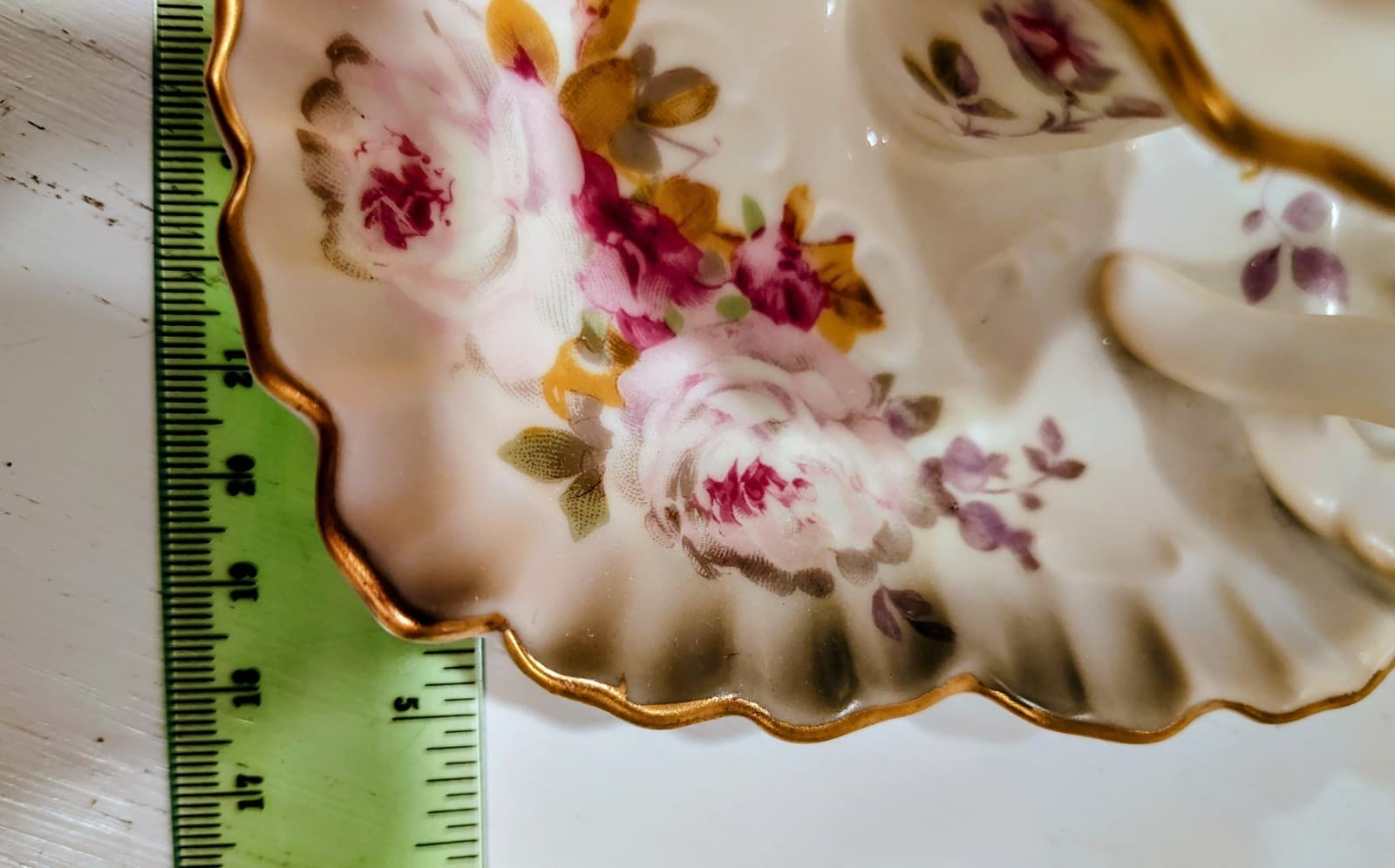 Hummelwerk Victorian Garden Dogwood Candle Holder Floral Gold 5" - Thumbnail 7