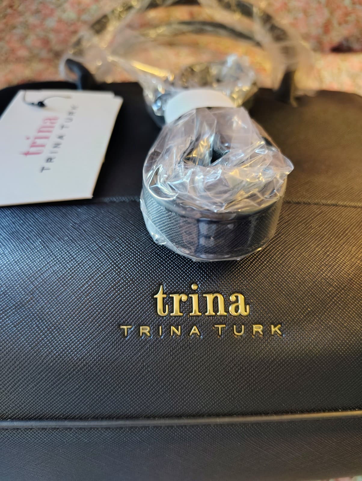 Trina Turk Black Vegan Leather Tote Bag, Crossbody, NWT $148 - Thumbnail 14
